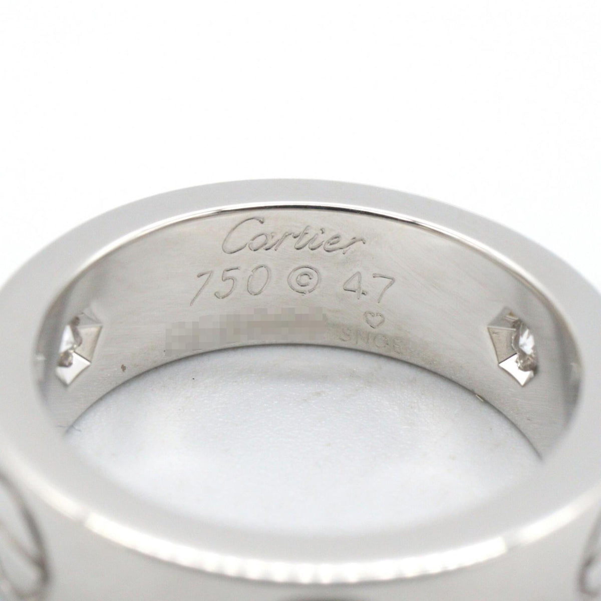 Cartier Silver Clear White Gold (18K) Band Ring (Pre-Owned)