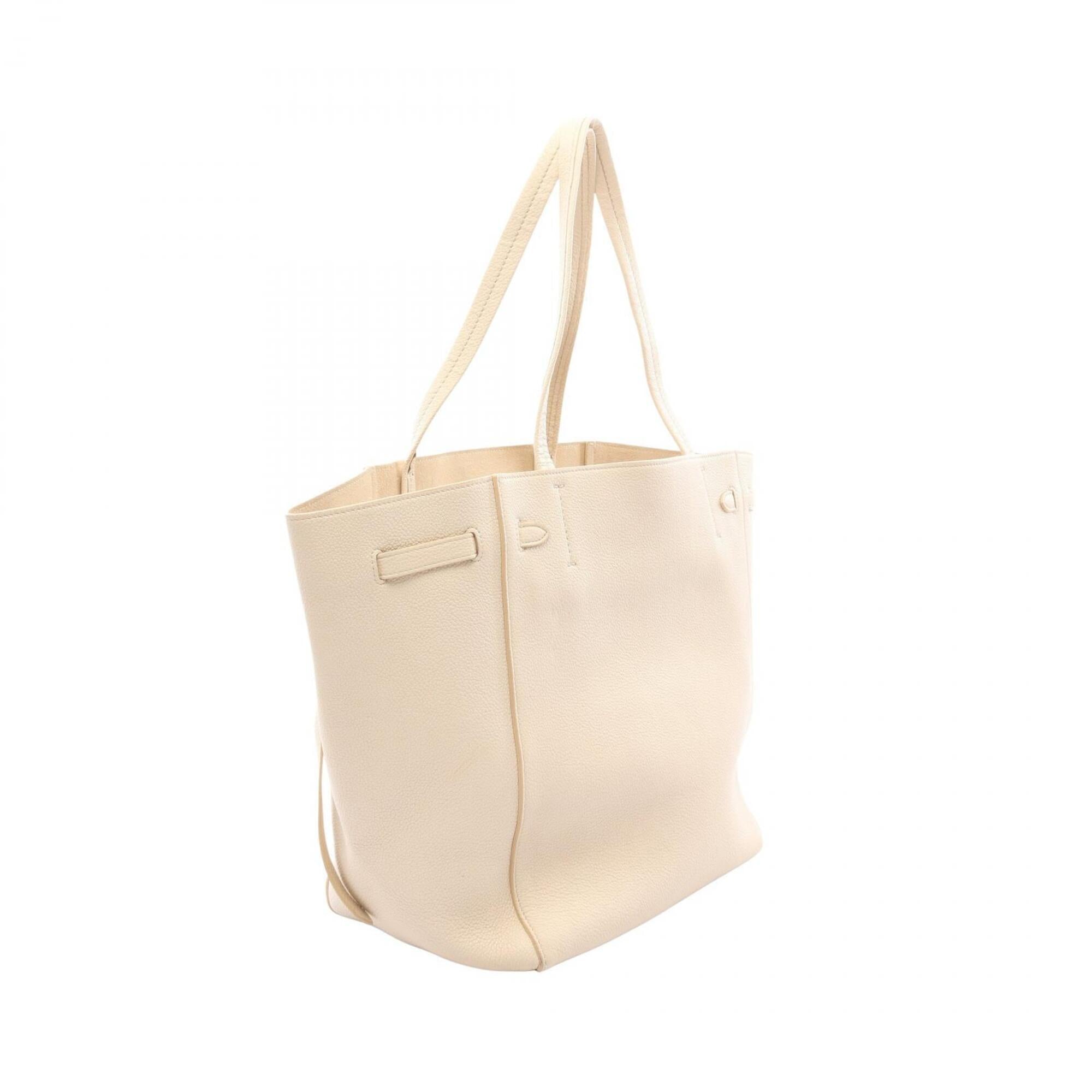 Celine Ivory Leather Handbag Tote Bag (Pre-Owned)