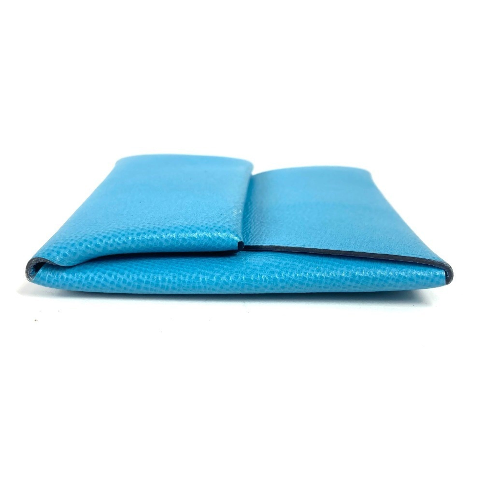 Hermes Blue Leather Coin Purse/Coin Case (Pre-Owned)