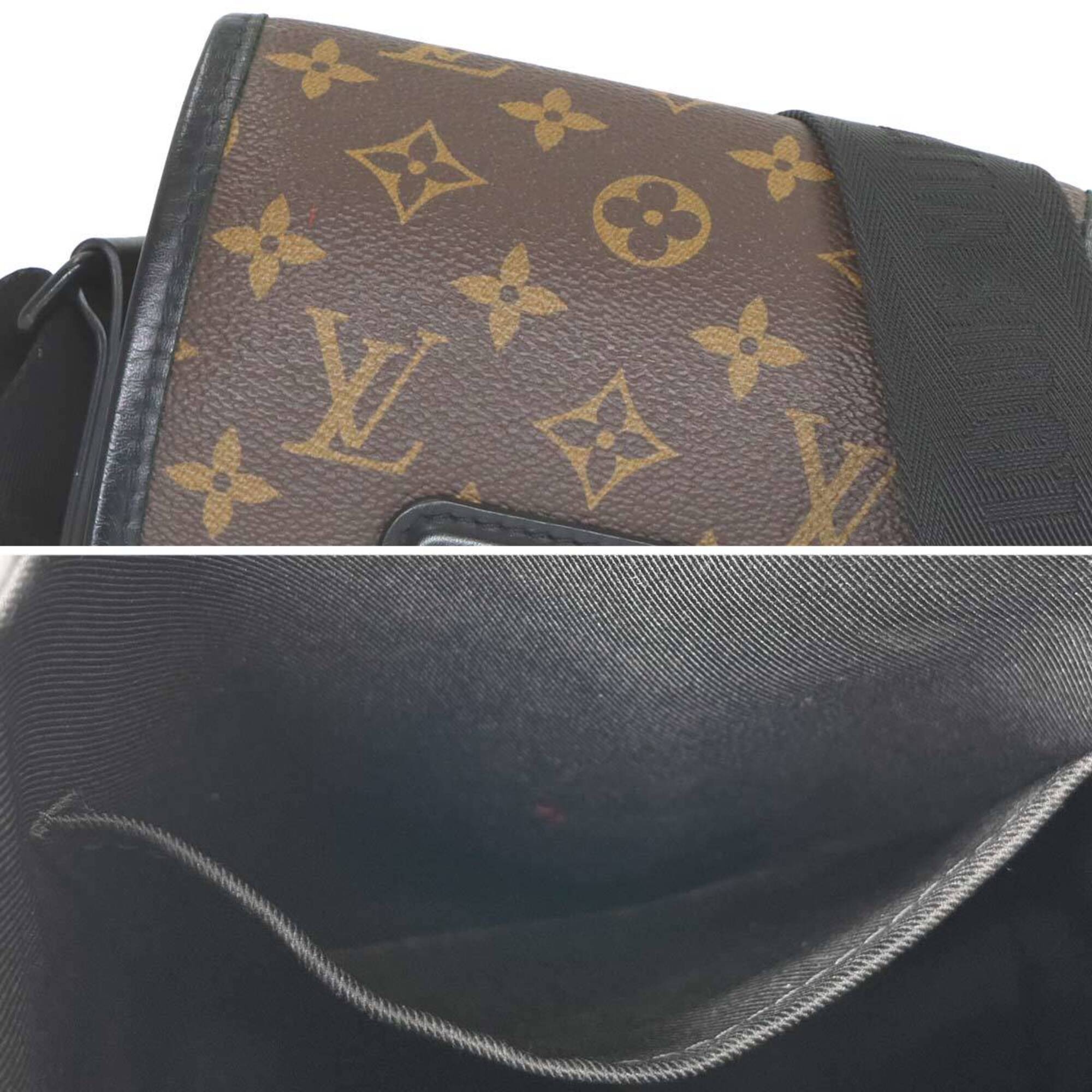 Louis Vuitton Black Brown Monogram Macassar Monogram Messenger Bag Shoulder Bag (Pre-Owned)
