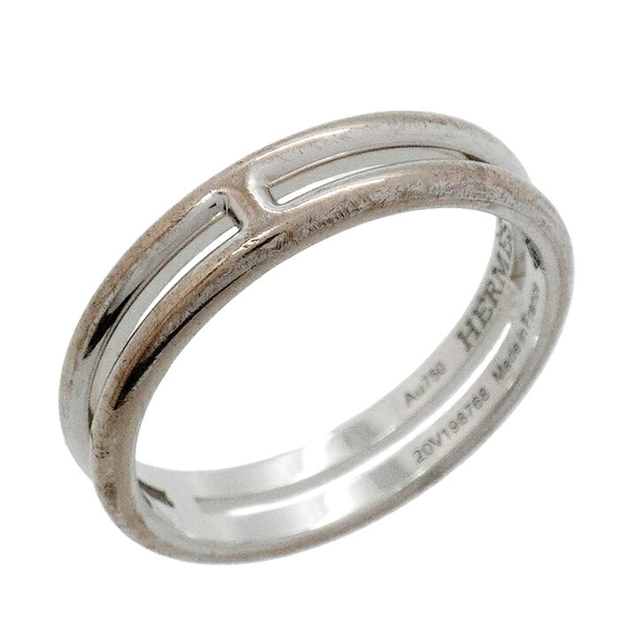 Hermes White Gold (18K) Band Ring (Pre-Owned)