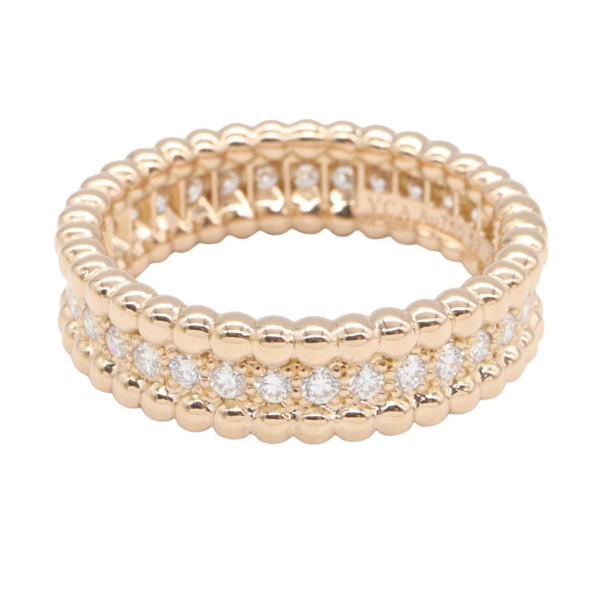Van Cleef & Arpels Gold Clear Pink Gold (18K) Band Ring (Pre-Owned)
