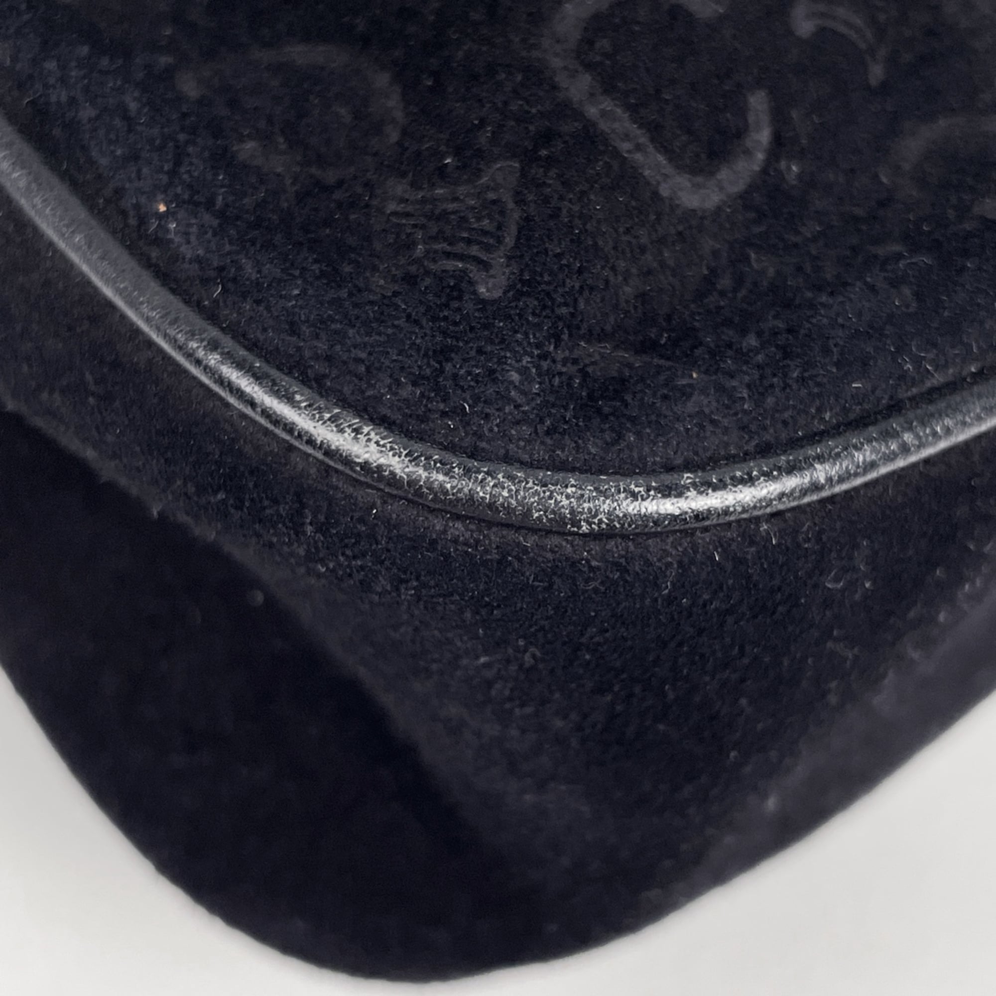 Celine Black Suede Leather Handbag (Pre-Owned)