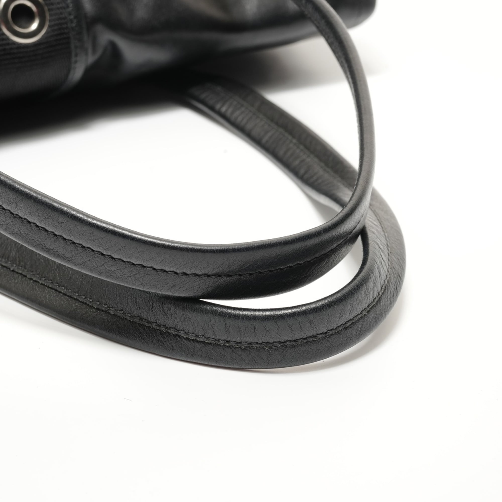 Prada Black Nylon Leather Shoulder Bag (Pre-Owned)