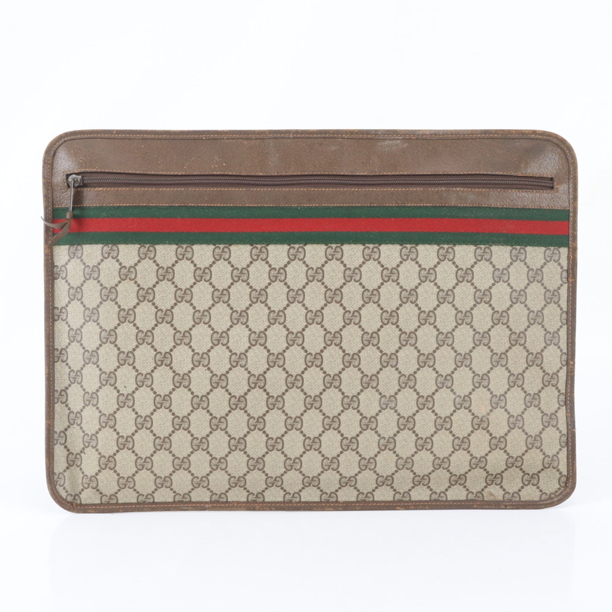 Gucci Brown Leather Coated Canvas (Pre-Owned)