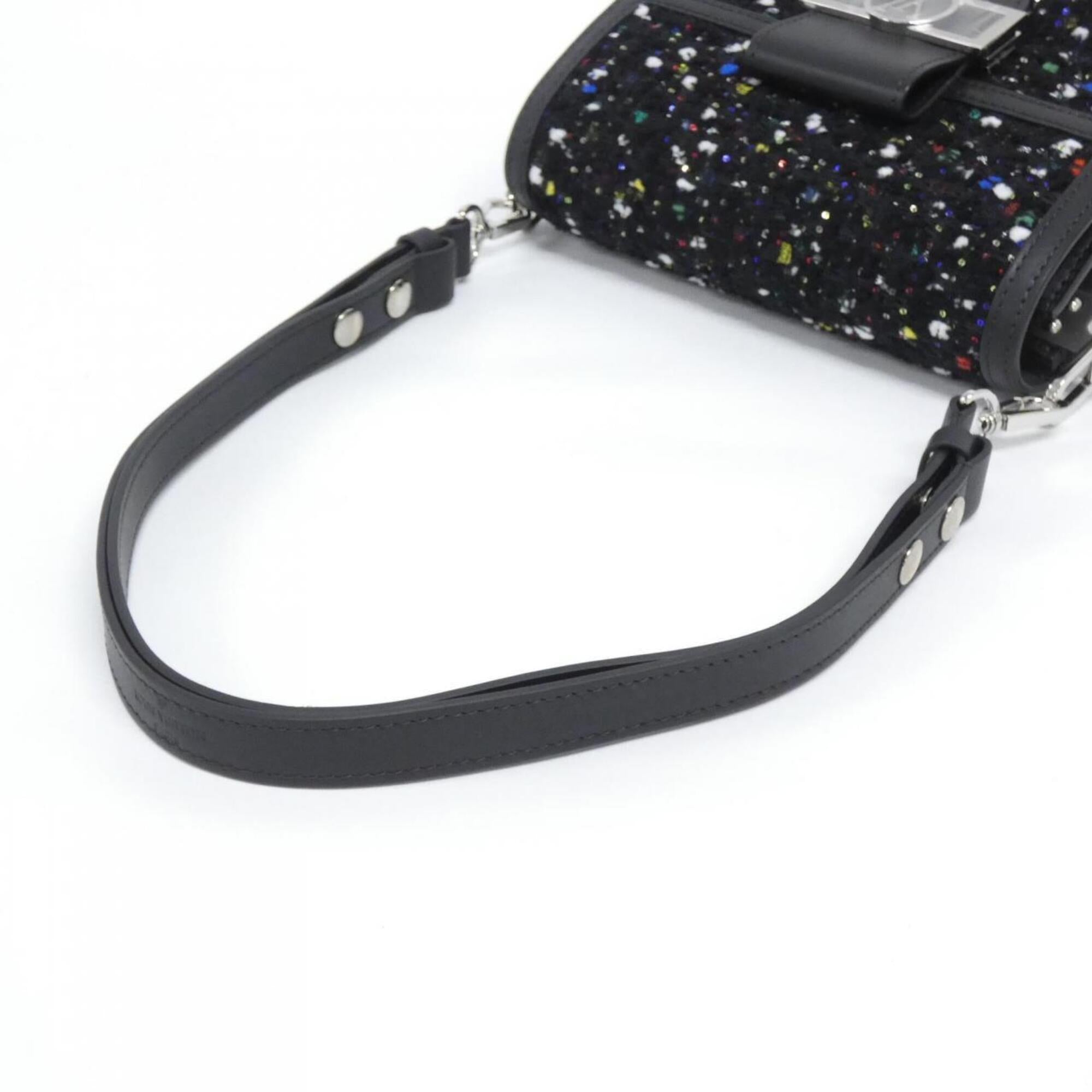 Louis Vuitton Black Tweed Spangles Leather Shoulder Bag (Pre-Owned)