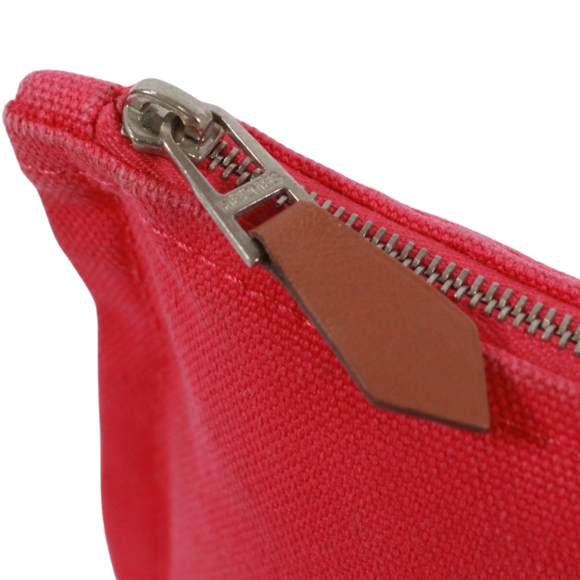 Hermes Pink Canvas Pouch (Pre-Owned)
