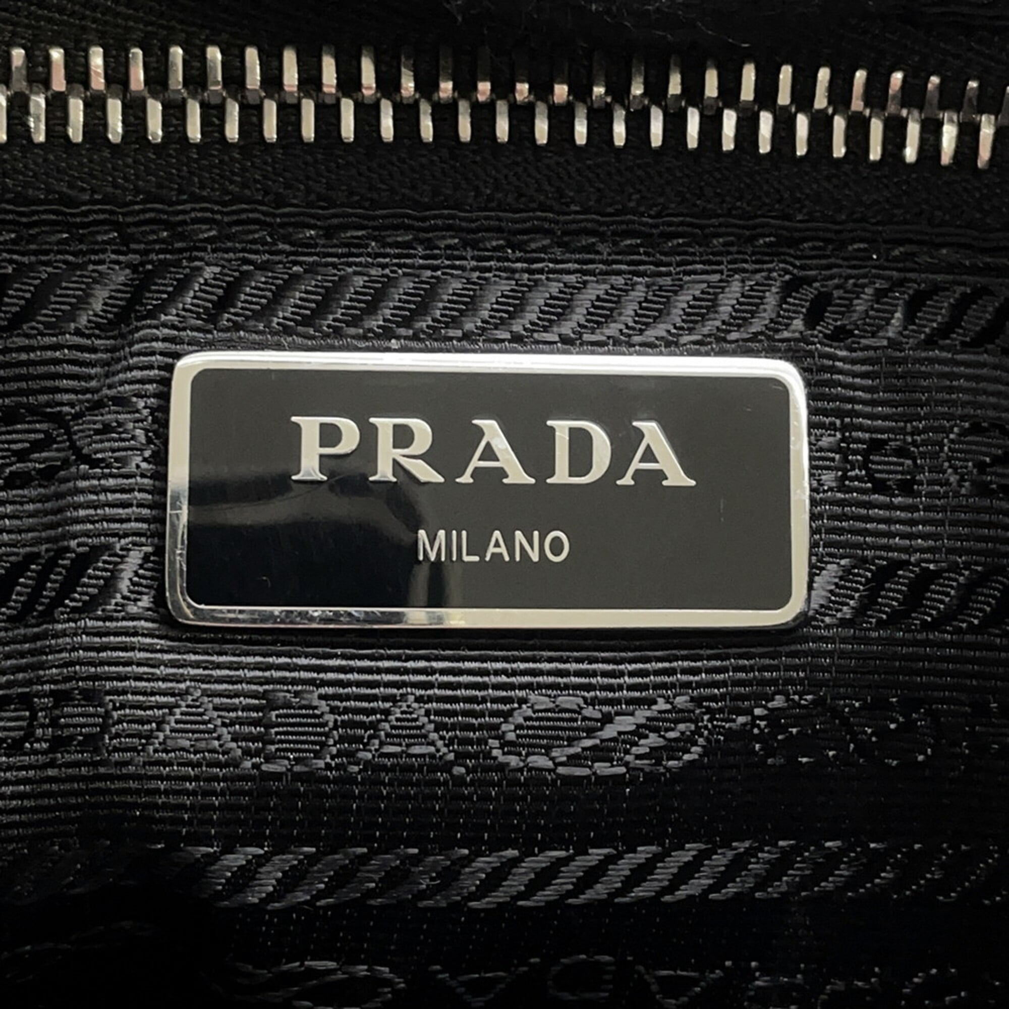 Prada Black Nylon Canvas Handbag Shoulder Bag (Pre-Owned)