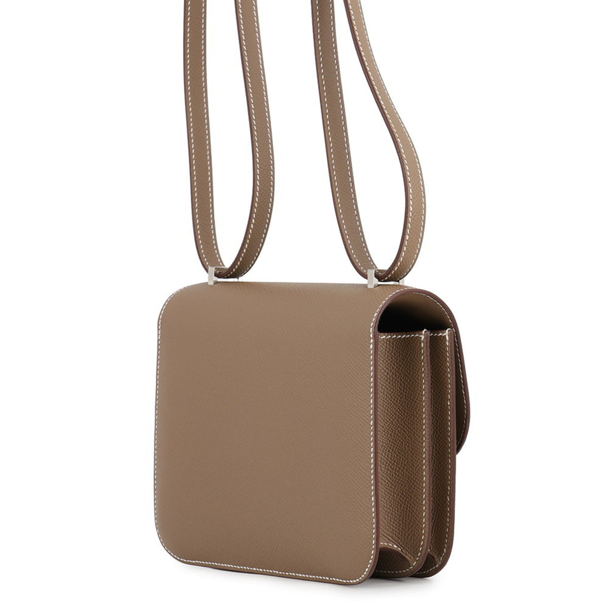 Hermes Etoupe Gray Epsom Leather Shoulder Bag