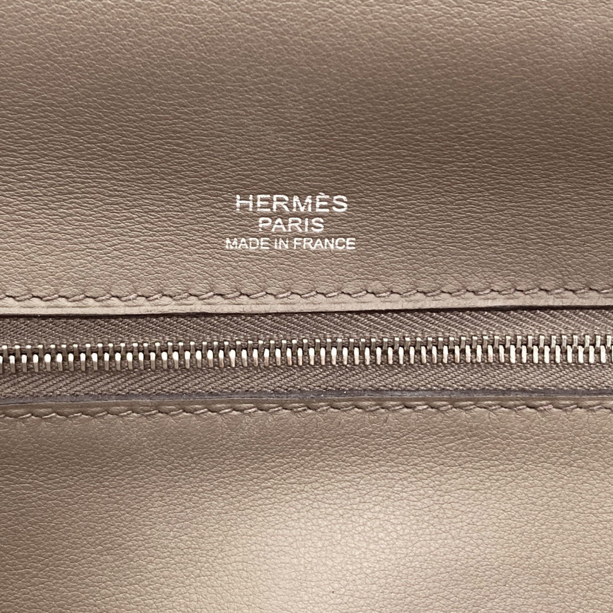 Hermes Etain Togo Leather Handbag (Pre-Owned)