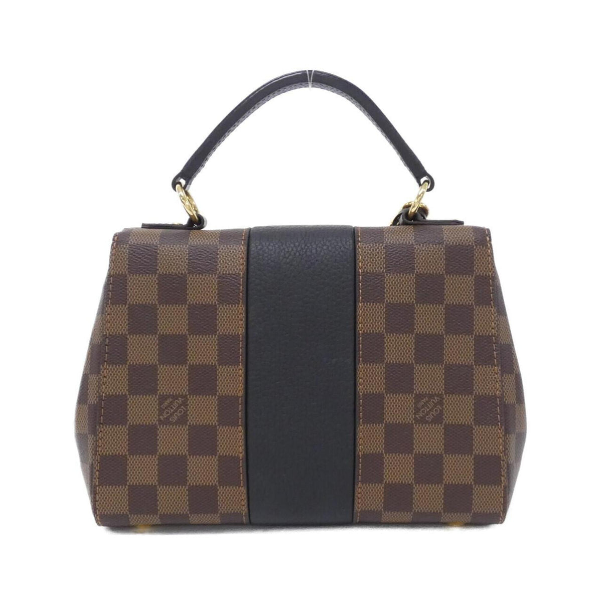 Louis Vuitton Black Coated Canvas Leather Handbag (Pre-Owned)