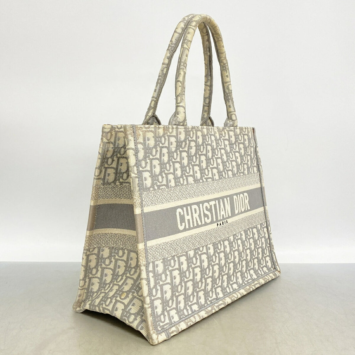 Christian Dior Gray Canvas Tote Bag (Pre-Owned)