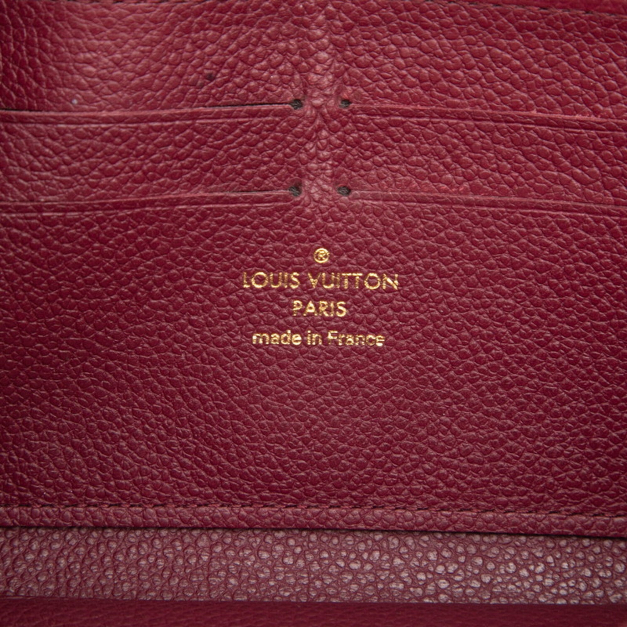 Louis Vuitton Monogram Empreinte Purple Raisin Leather Long Wallet (Bi-Fold) (Pre-Owned)