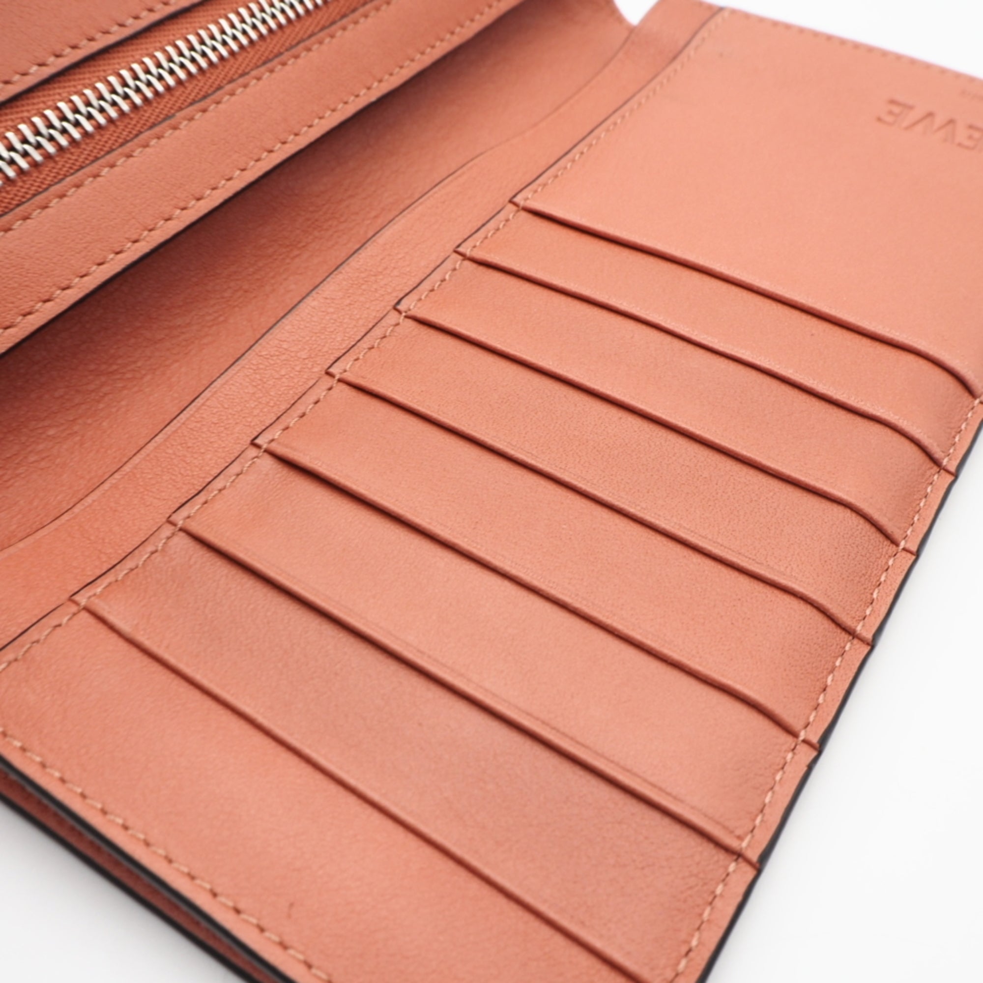 Loewe Beige Brown Orange Long Wallet (Bi-Fold) (Pre-Owned)