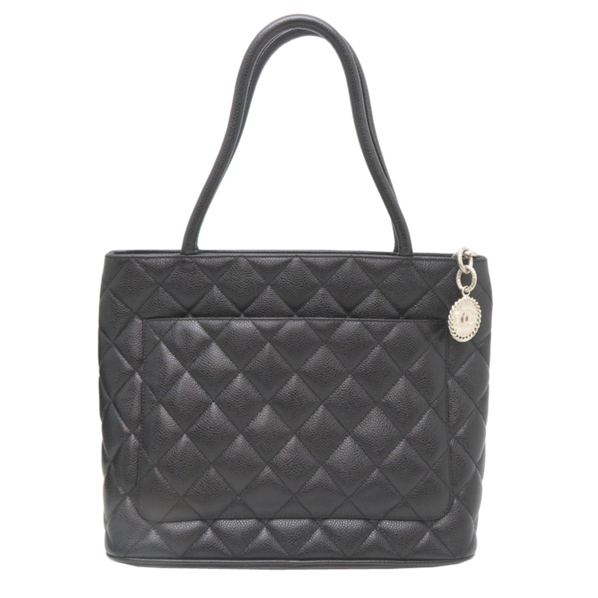Chanel Black Grained Calfskin Tote Bag (Pre-Owned)