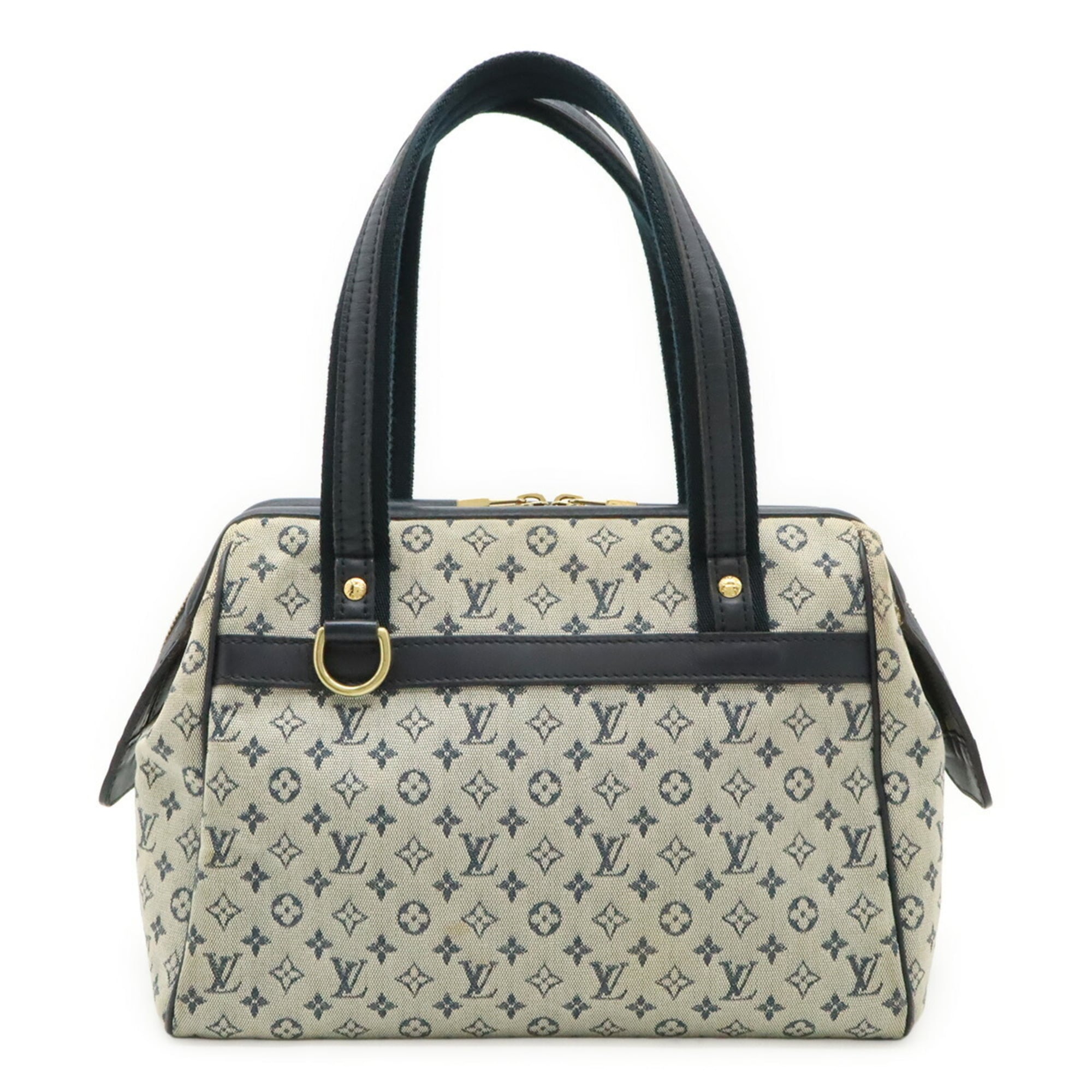 Louis Vuitton Blue Canvas Leather Handbag (Pre-Owned)