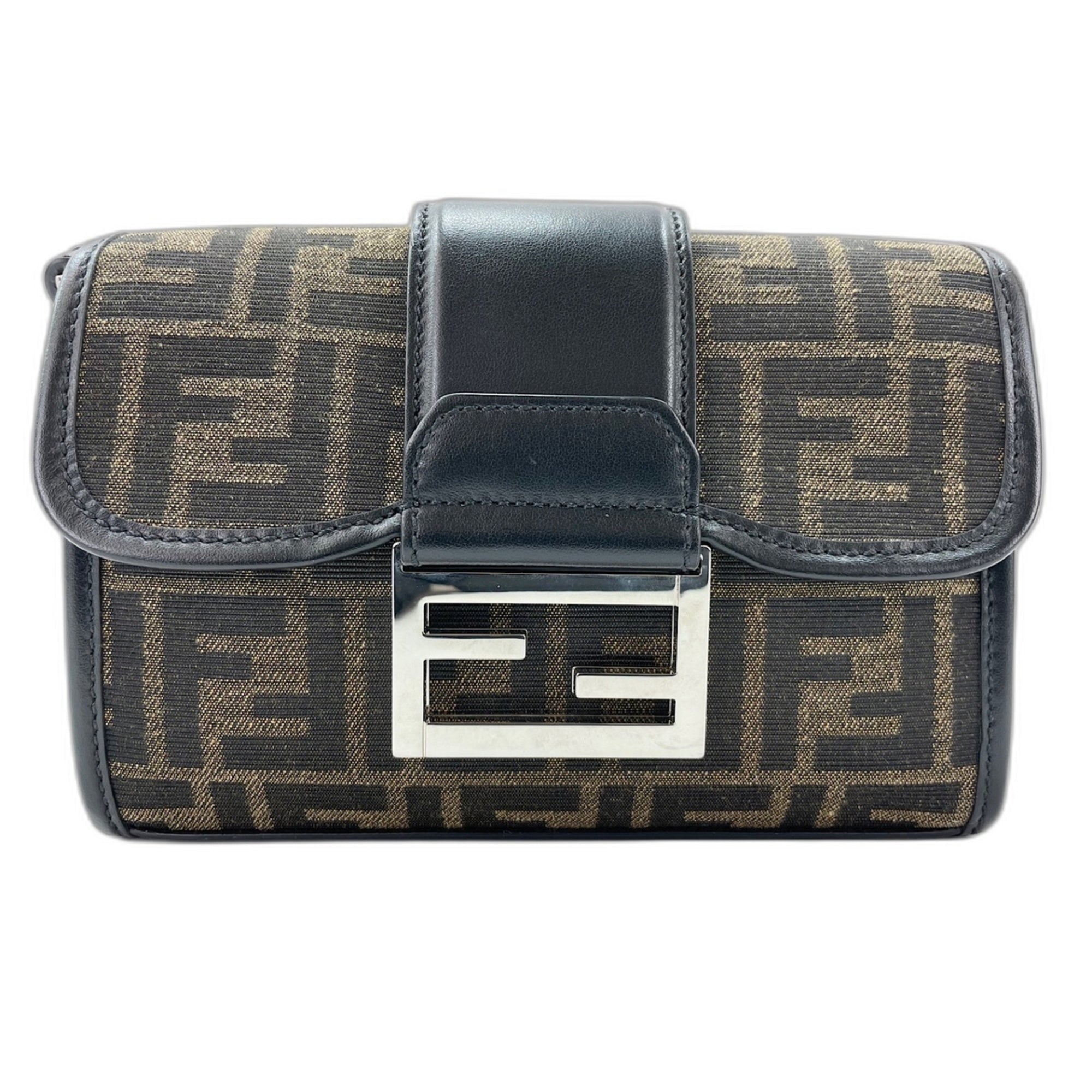 Fendi Brown Canvas Shoulder Bag (Pre-Owned)