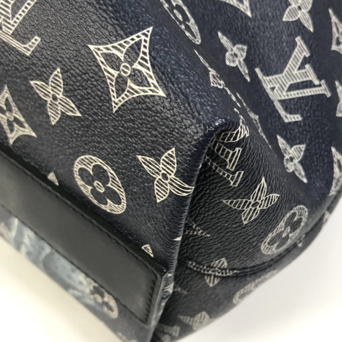 Louis Vuitton Monogram Savane Navy Shoulder Bag Tote Bag (Pre-Owned)