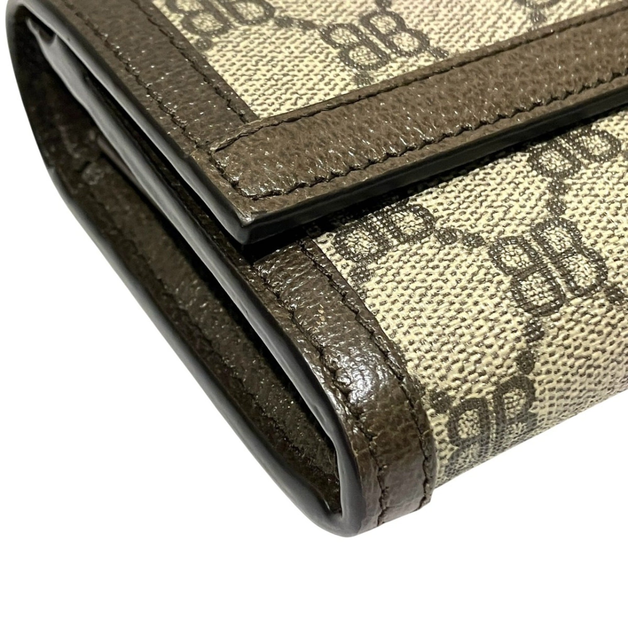 Balenciaga Beige Brown Pvc Leather Long Wallet (Bi-Fold) (Pre-Owned)