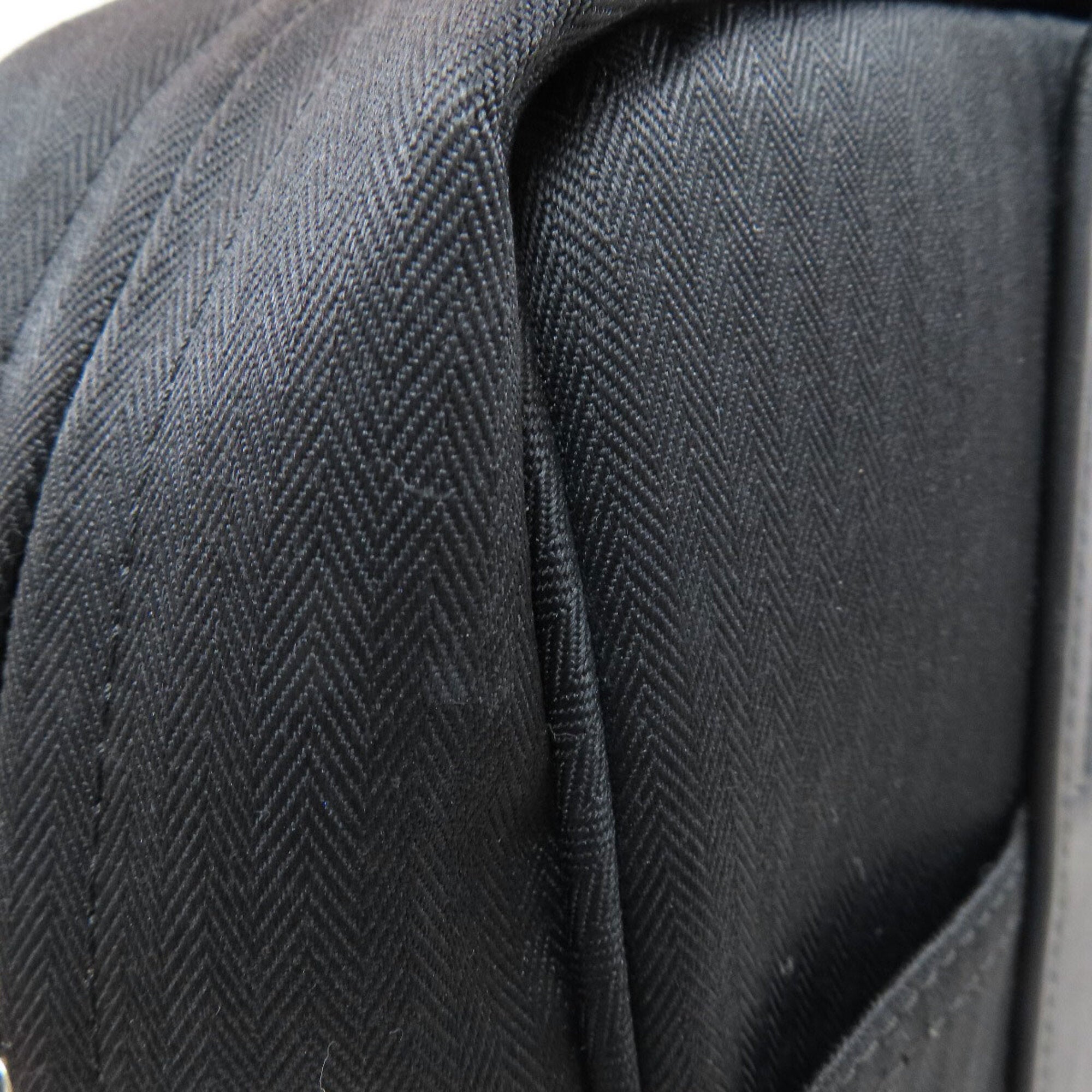 Hermes Acapulco Black Toile Chevron Backpack (Pre-Owned)
