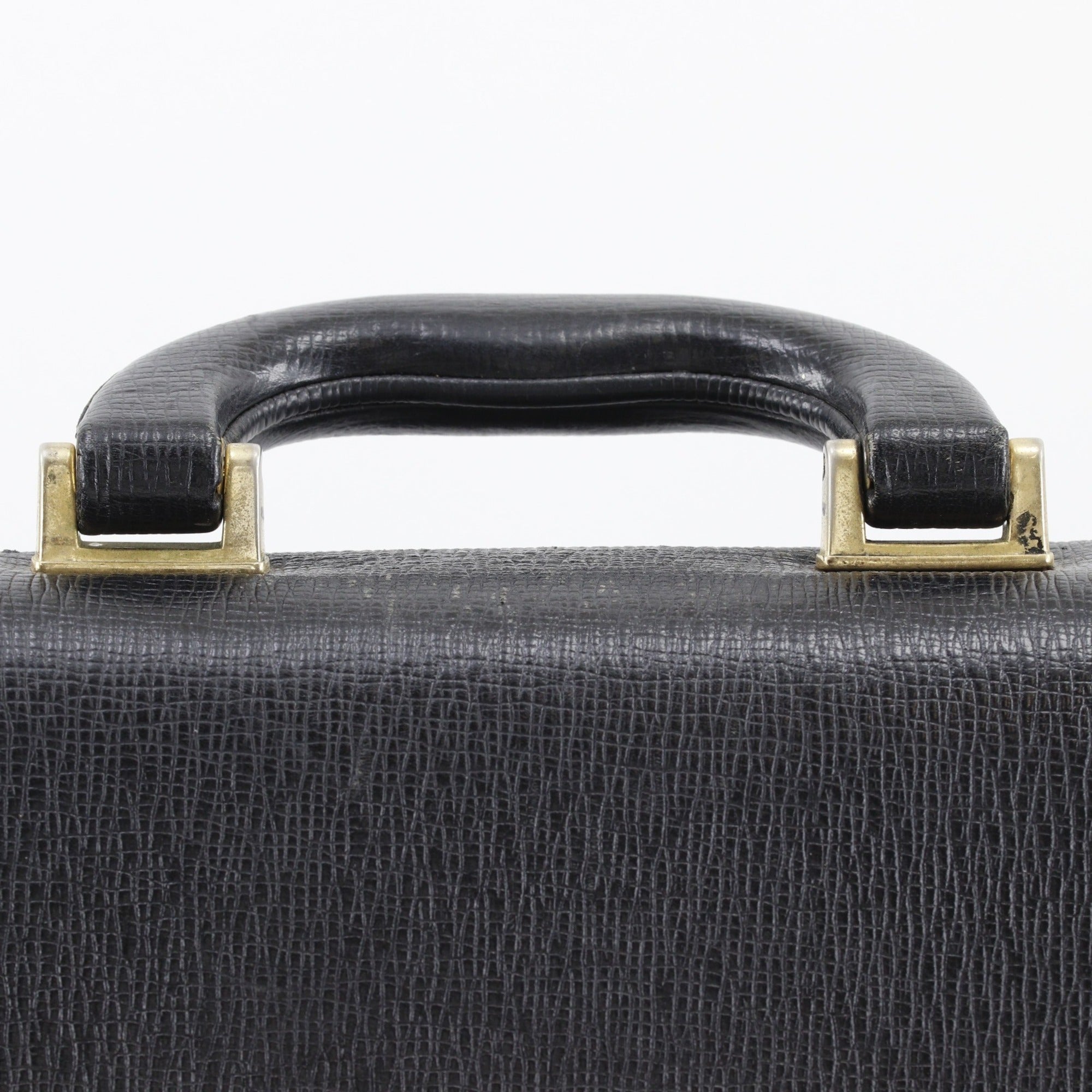 Bally Black Leather Briefcase (Pre-Owned)