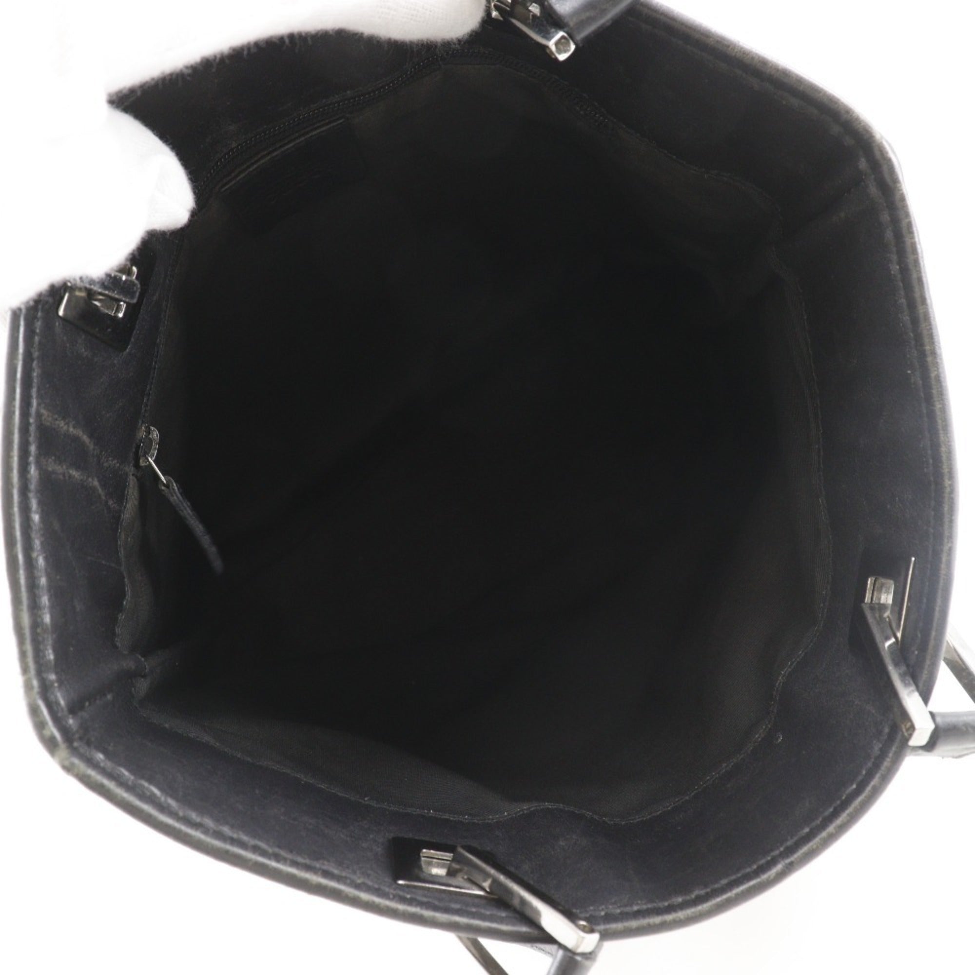 Gucci Black Denim Handbag Tote Bag (Pre-Owned)