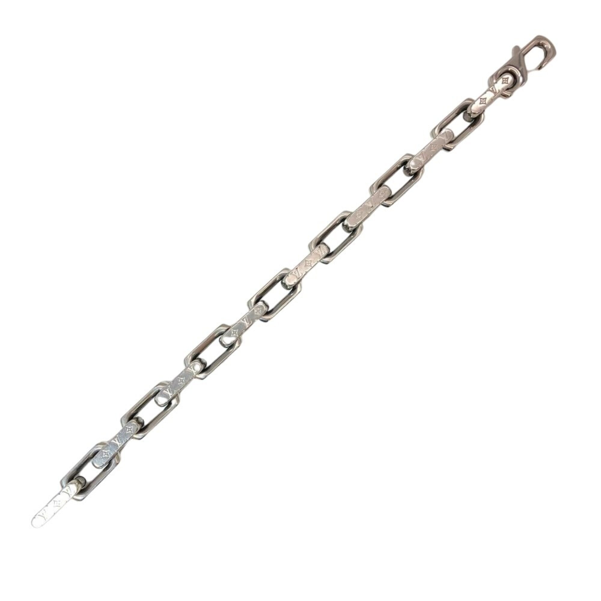Louis Vuitton Monogram Silver Metal Charm Bracelet (Pre-Owned)