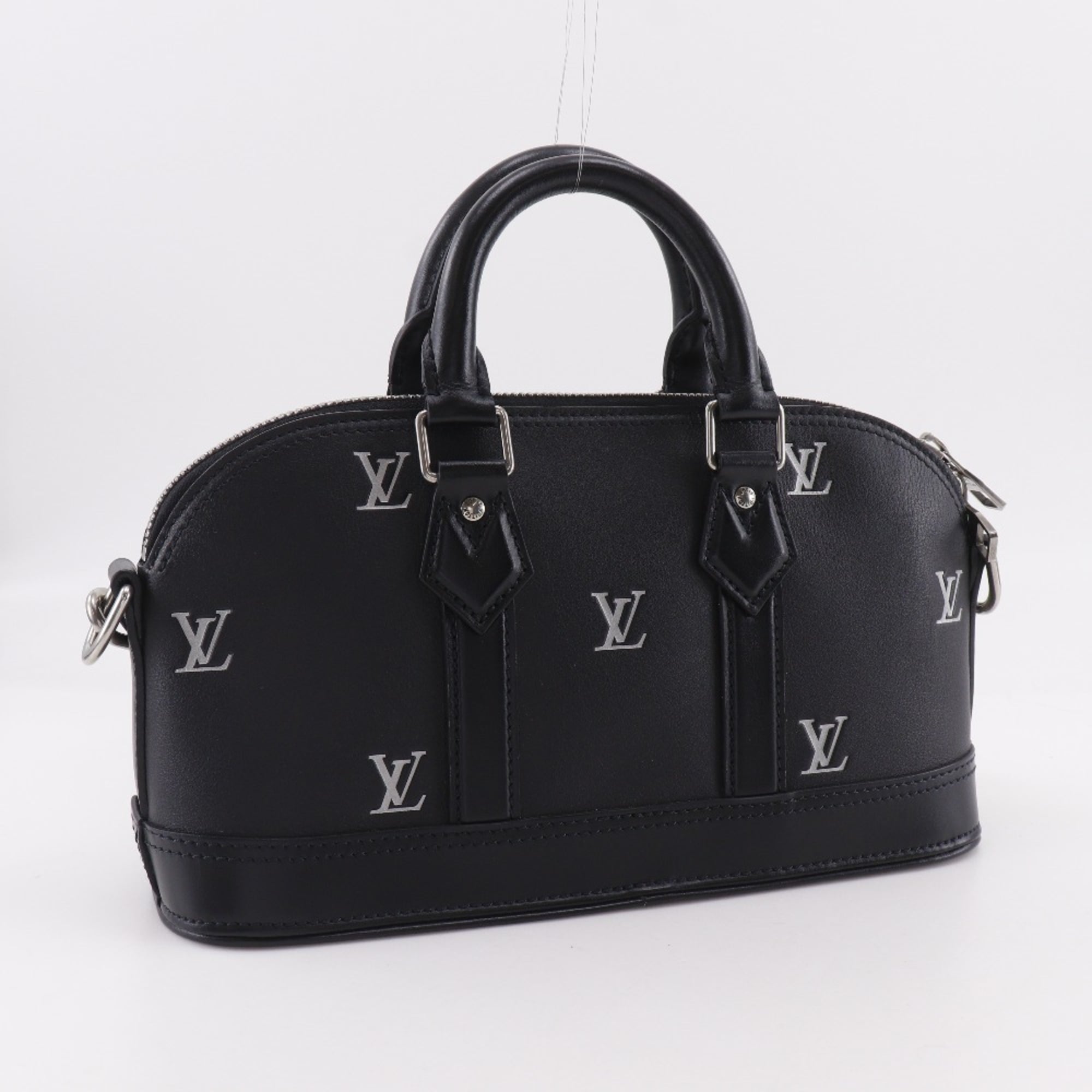 Louis Vuitton Black Leather Handbag (Pre-Owned)