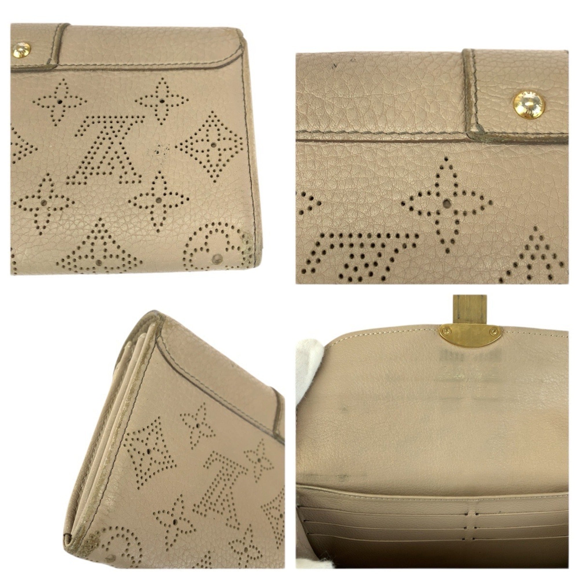 Louis Vuitton Beige Monogram Long Wallet (Bi-Fold) (Pre-Owned)