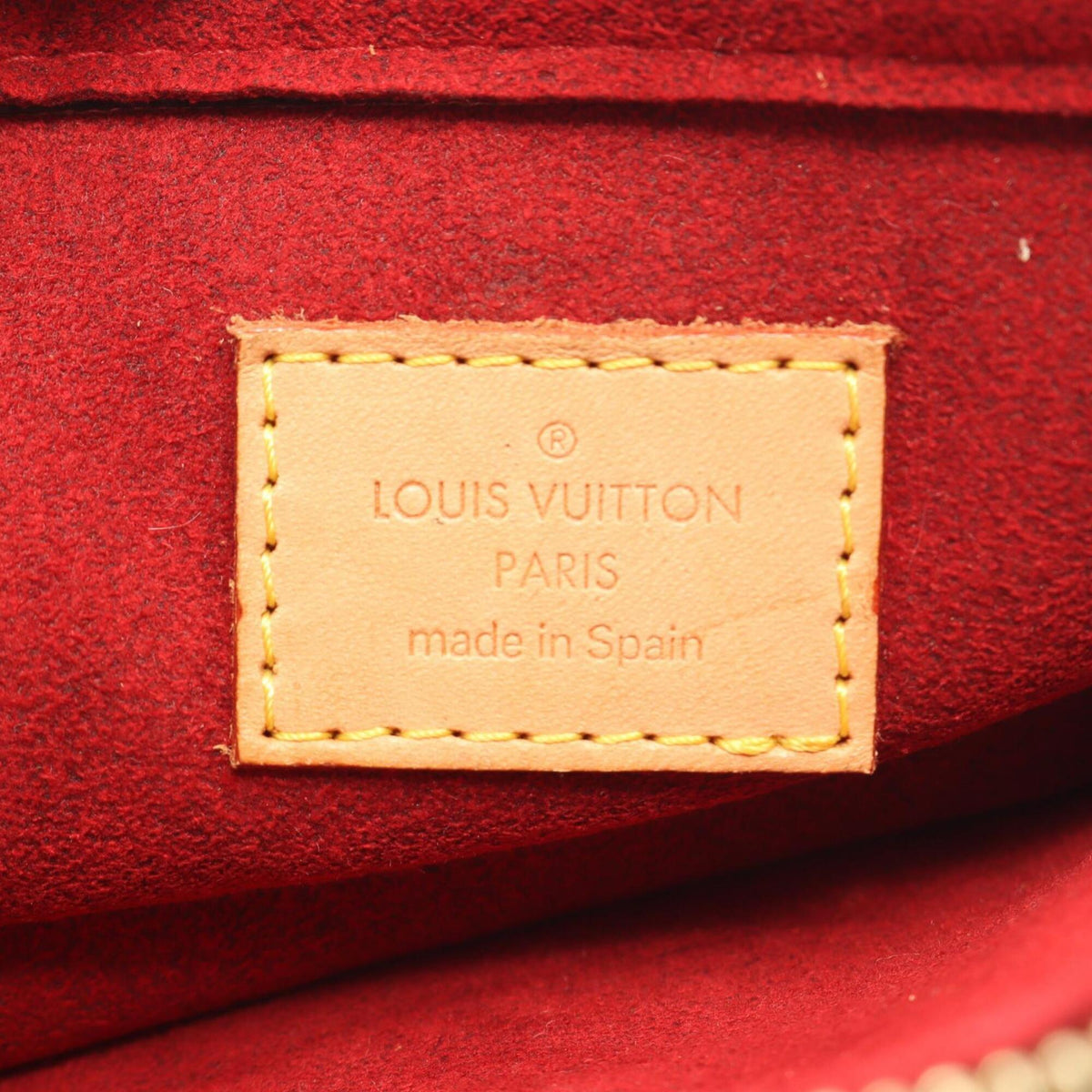 Louis Vuitton Brown Coated Canvas Leather Handbag Shoulder Bag (Pre-Owned)