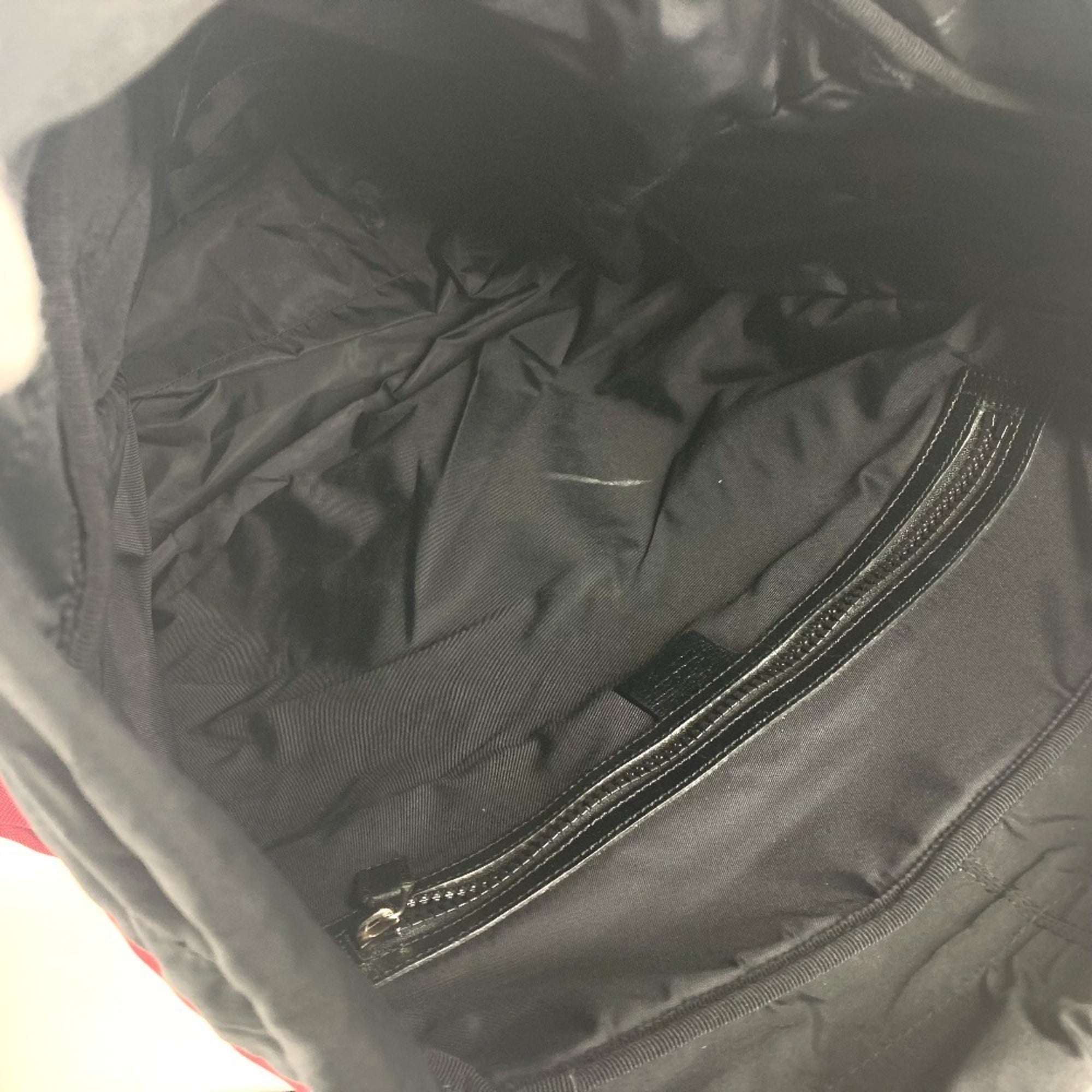 Gucci Black Red Color Nylon Canvas Backpack (Pre-Owned)