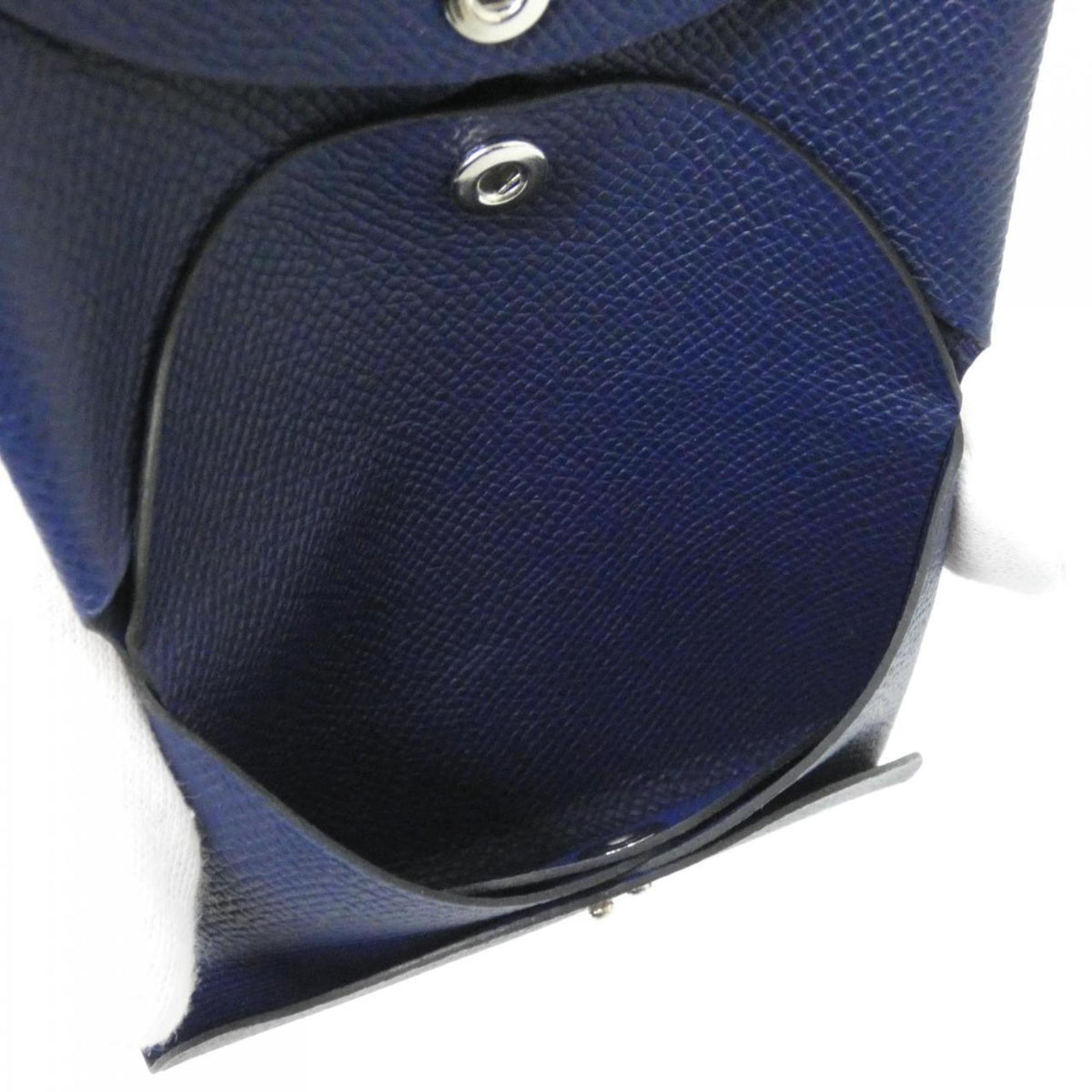 Hermes Blue Navy Epsom Leather Coin Purse/Coin Case (Pre-Owned)