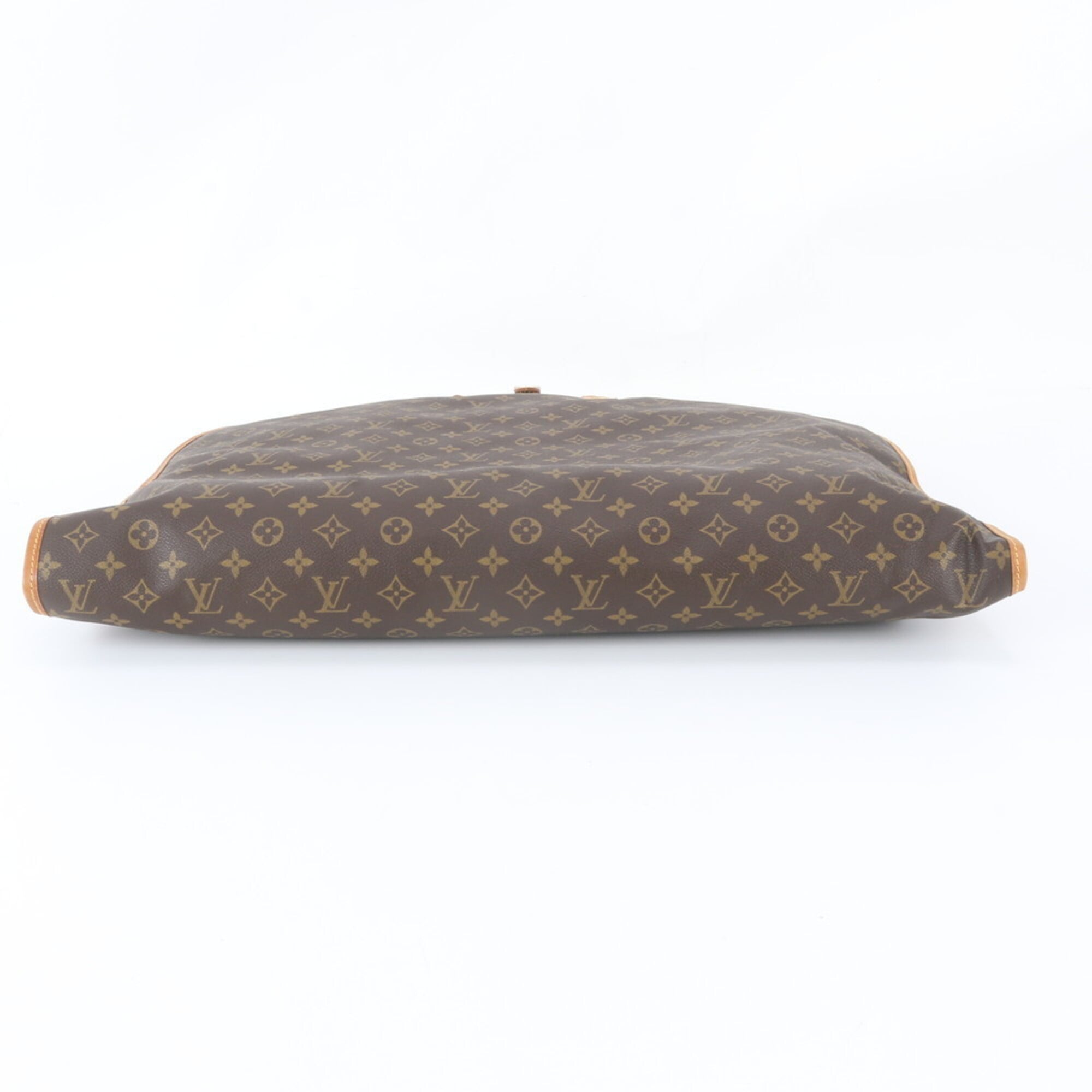 Louis Vuitton Brown Leather Coated Canvas Boston Bag (Pre-Owned)
