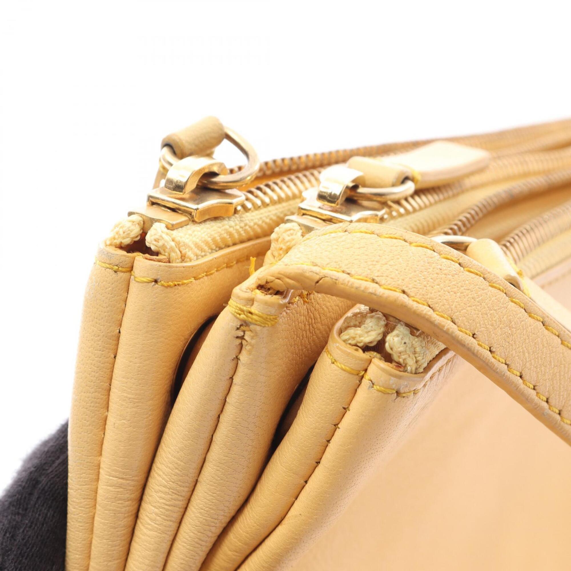 Celine Yellow Leather Handbag Shoulder Bag (Pre-Owned)