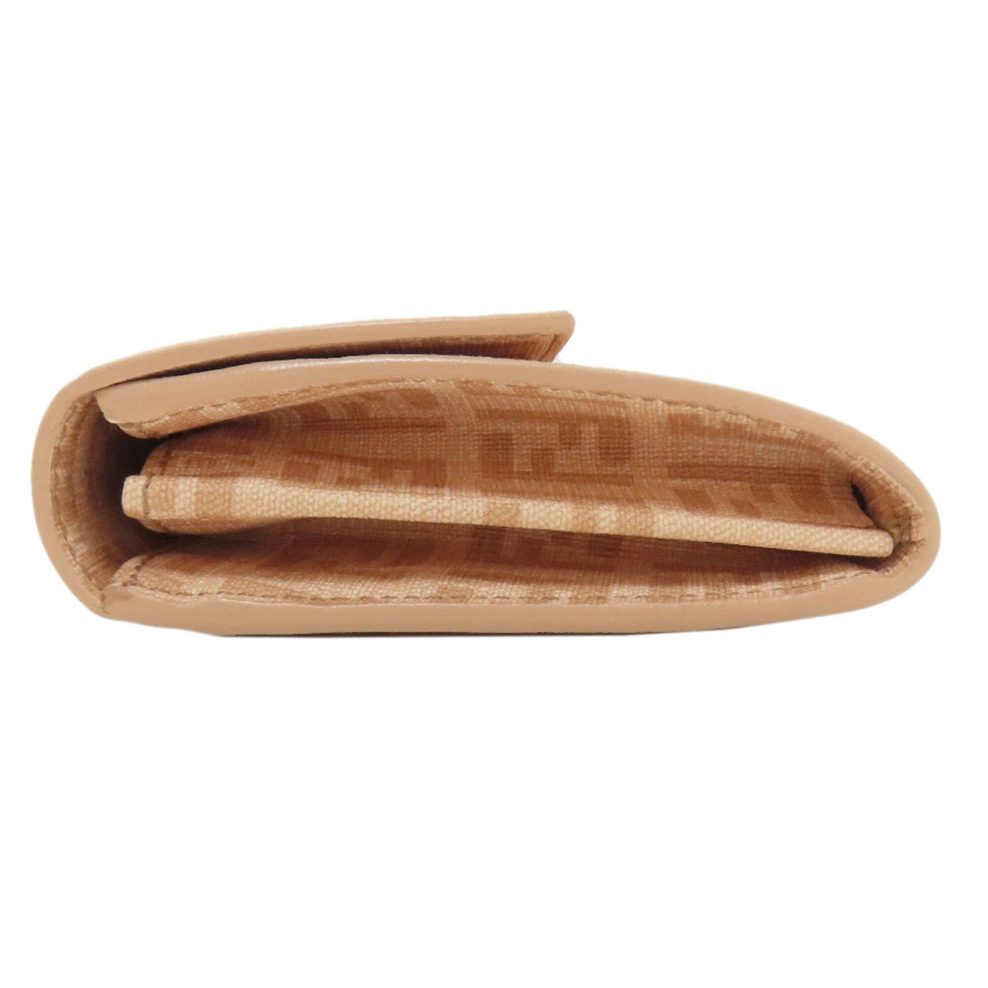 Fendi Zucchino Beige Zucchino Long Wallet (Bi-Fold) (Pre-Owned)