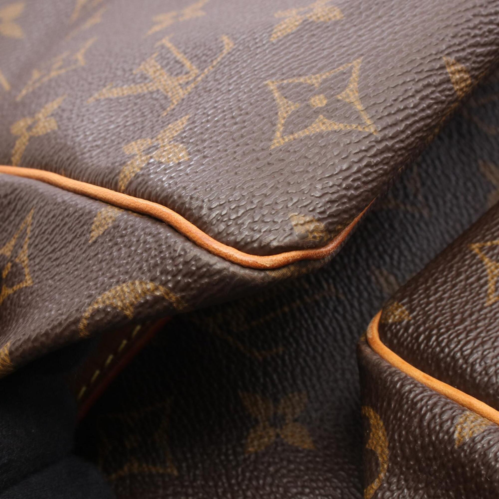 Louis Vuitton Brown Pvc Coated Canvas Leather Boston Bag (Pre-Owned)