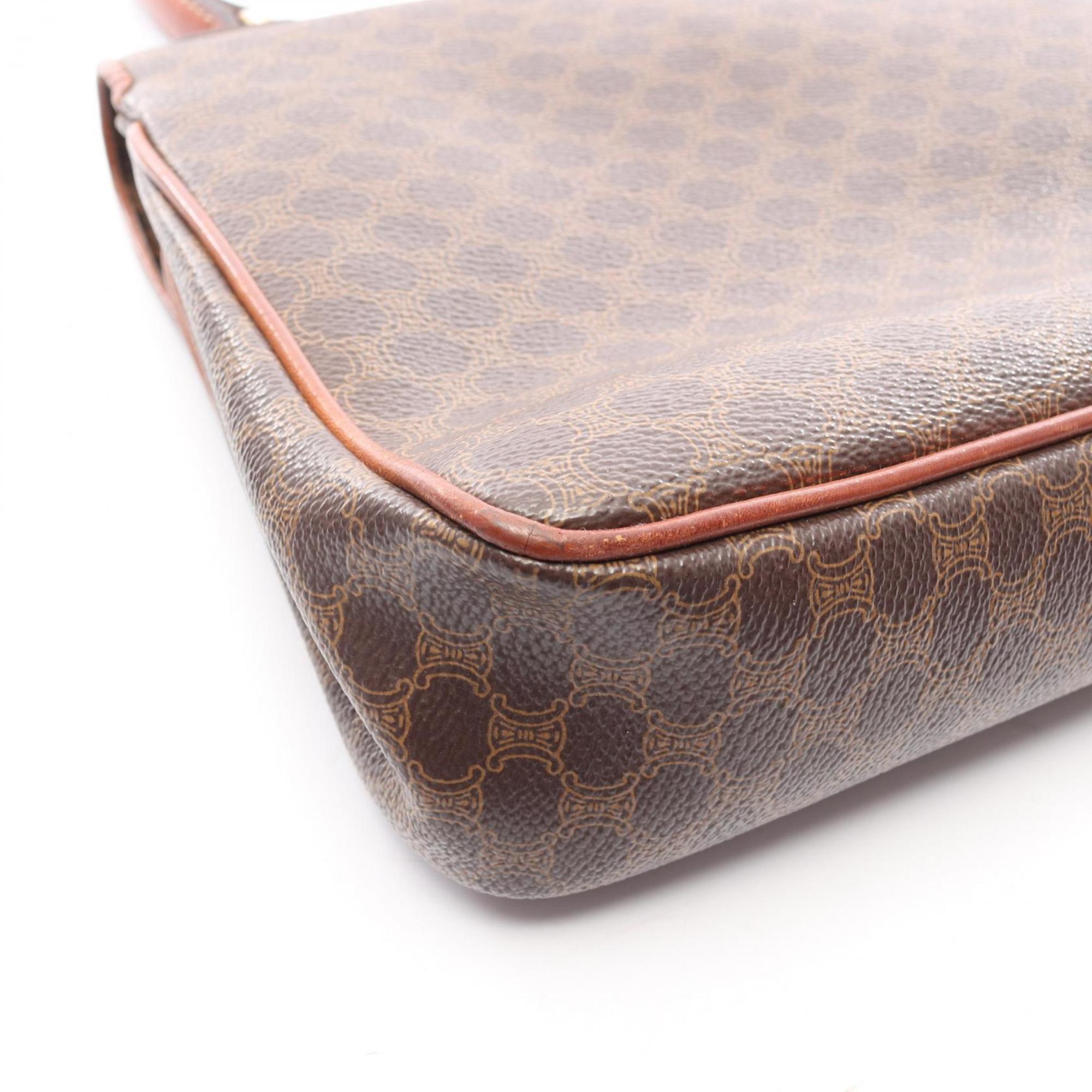 Celine Brown Coated Canvas Leather Handbag (Pre-Owned)