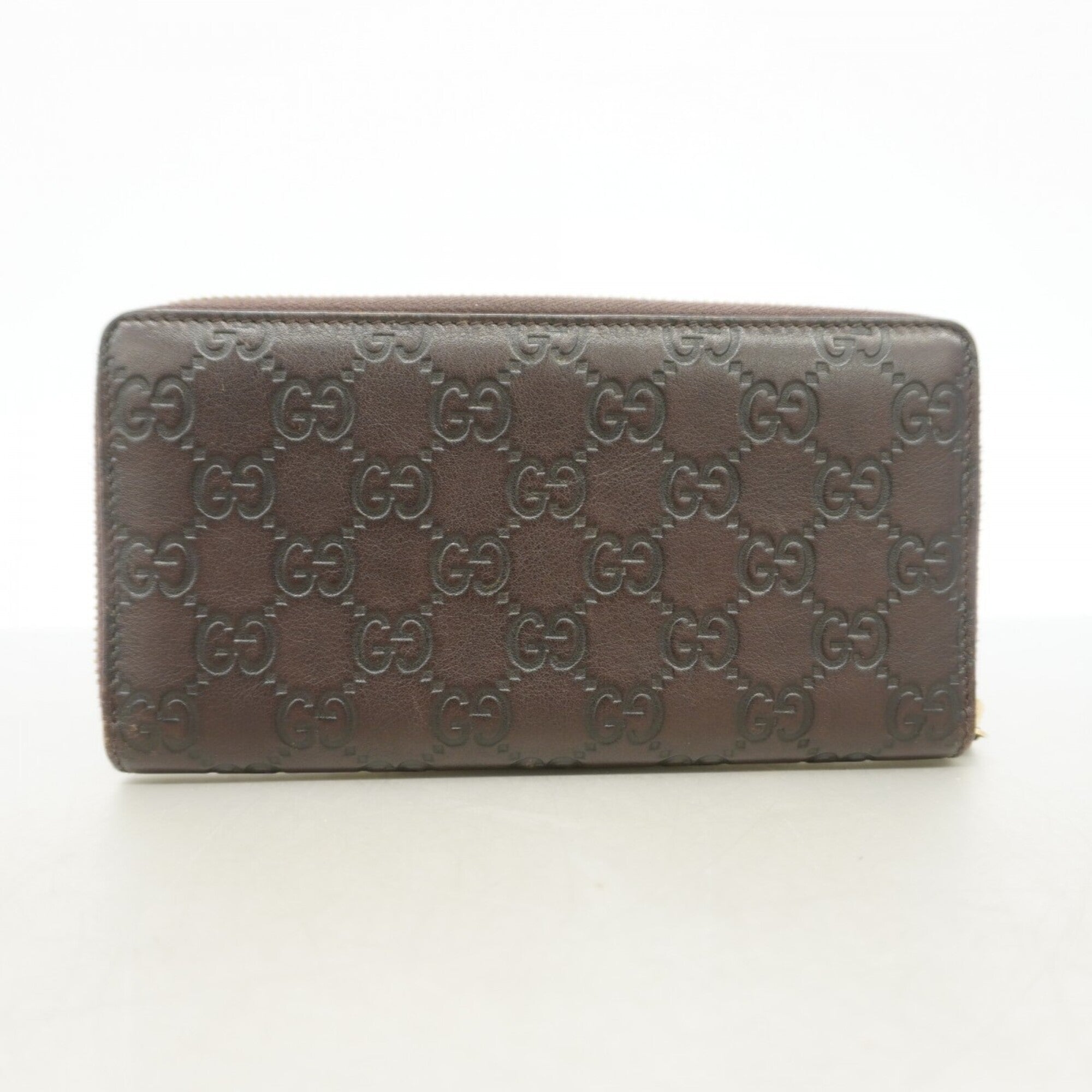 Gucci Brown Leather Long Wallet (Bi-Fold) (Pre-Owned)