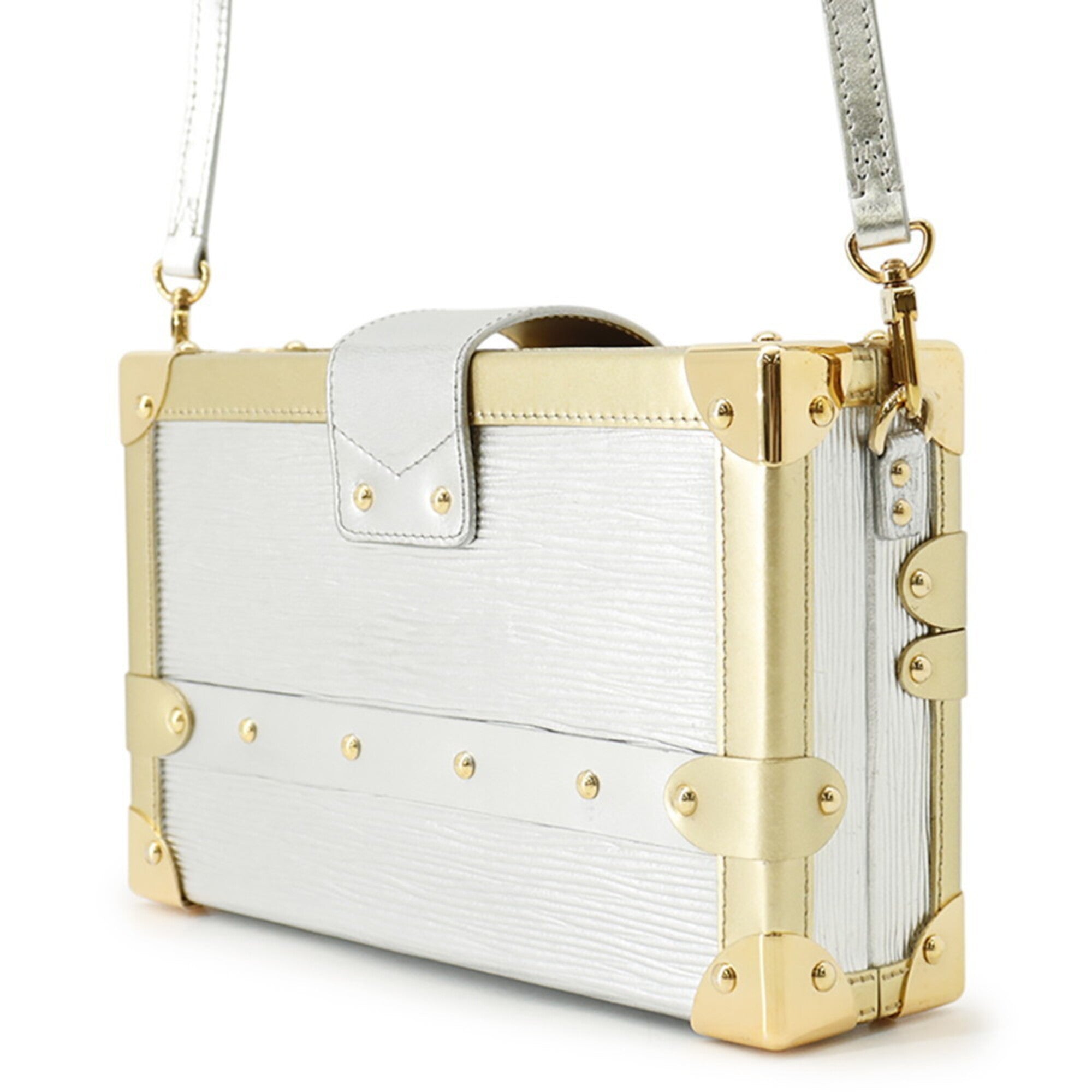 Louis Vuitton Epi Electric Gold Silver Clutch Bag Handbag Shoulder Bag (Pre-Owned)