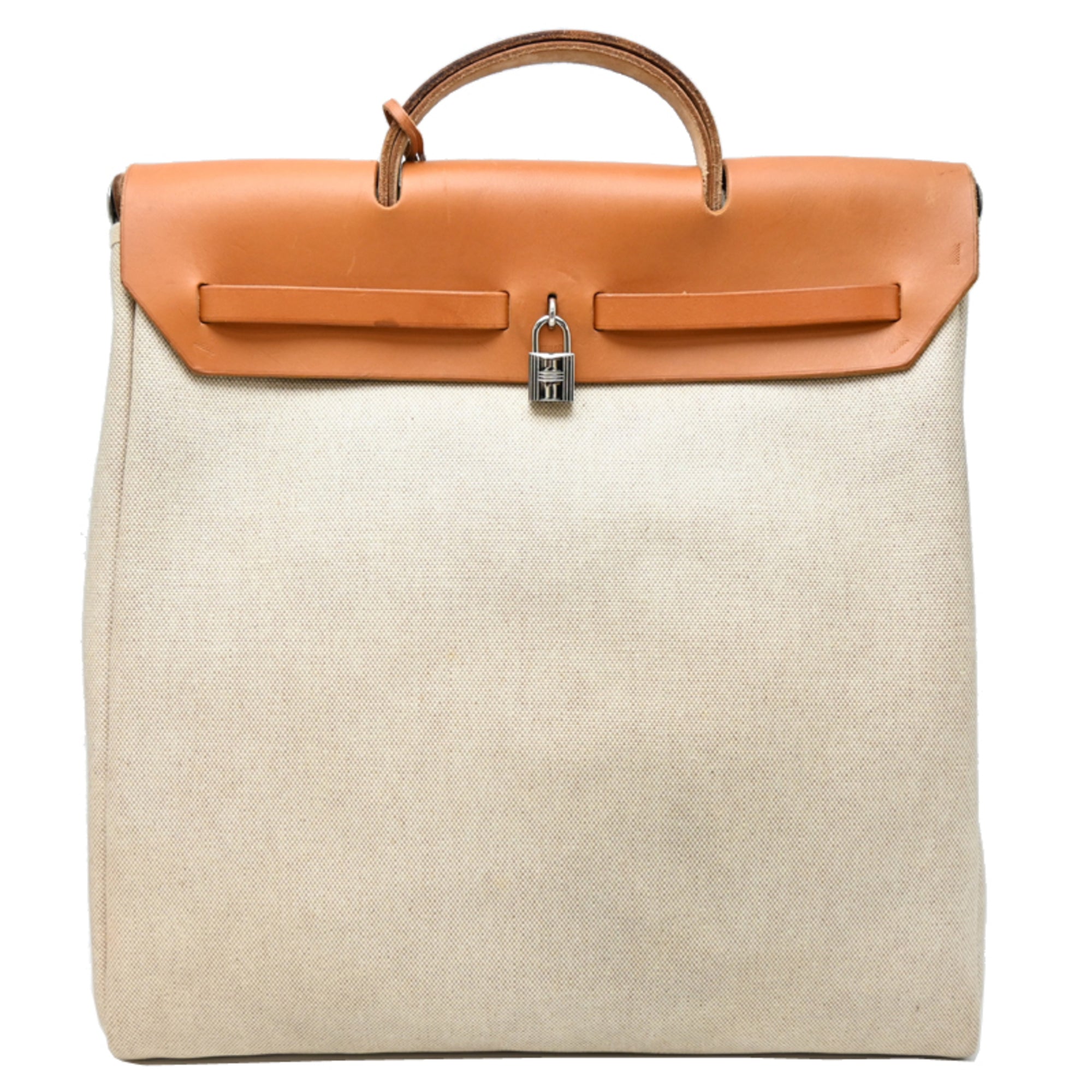 Hermes Beige Natural Toile H Handbag (Pre-Owned)