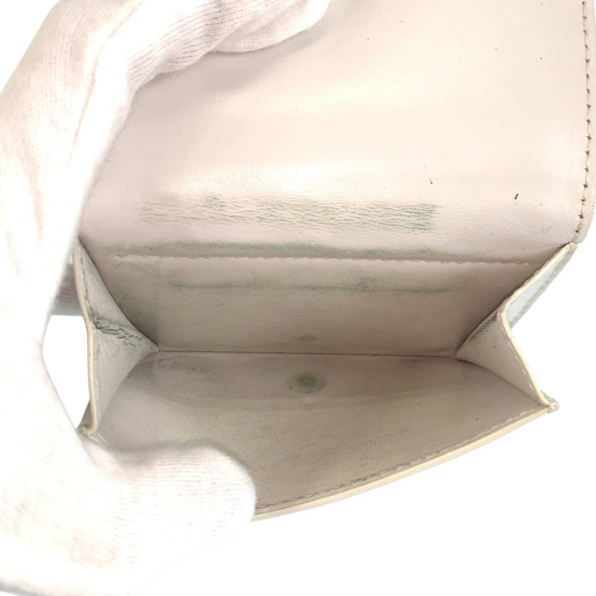 Bottega Veneta White Intrecciato Wallet (Tri-Fold) (Pre-Owned)