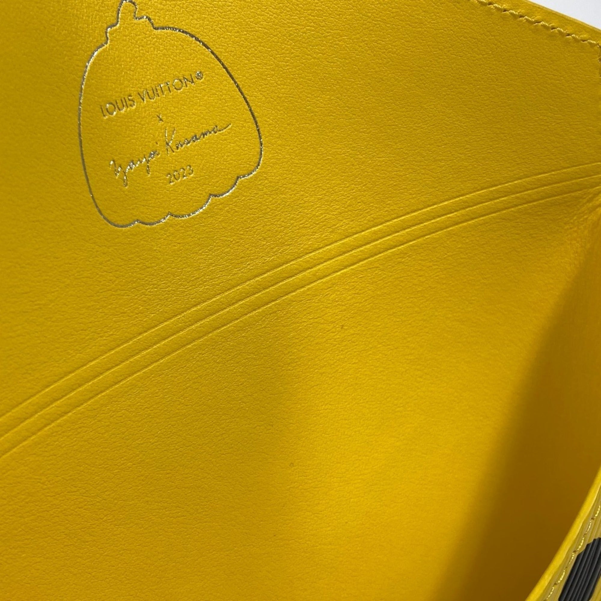 Louis Vuitton Black Yellow Leather Pochette Pouch (Pre-Owned)
