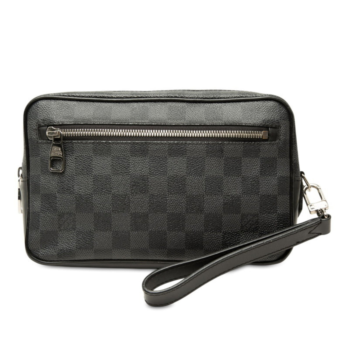 Louis Vuitton Black Pvc Leather Clutch Bag Pochette (Pre-Owned)