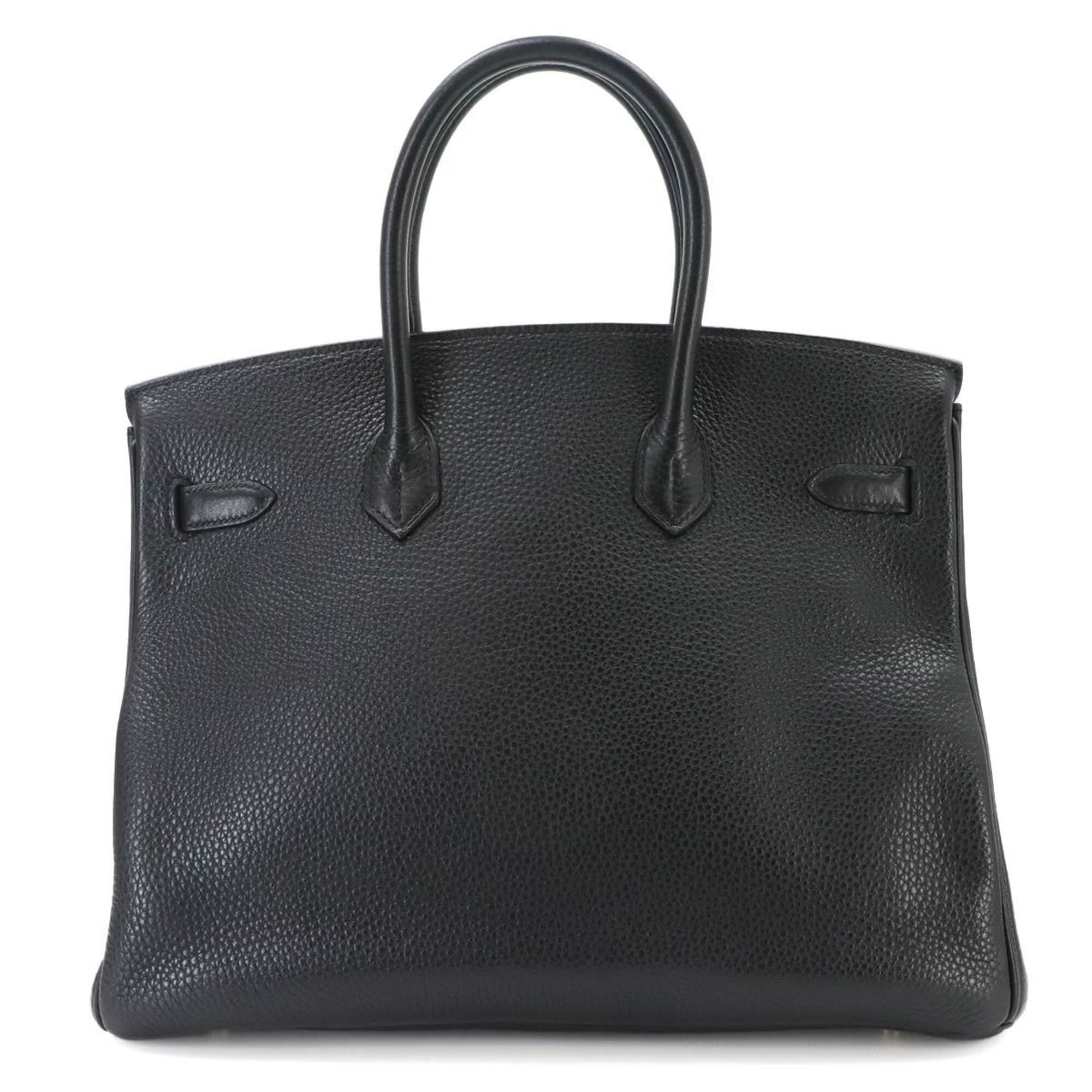 Hermes Black Togo Leather Handbag (Pre-Owned)