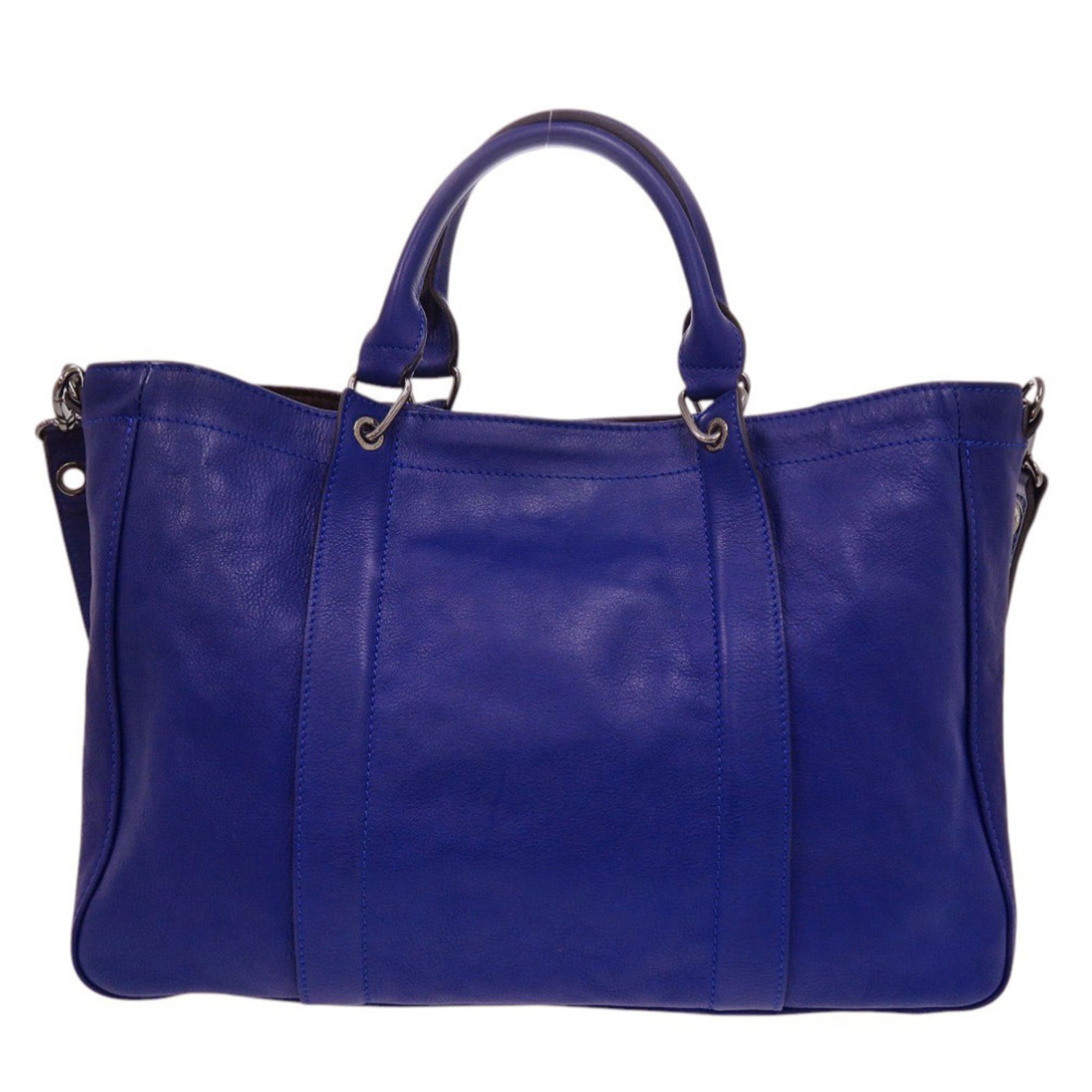 Longchamp Blue Leather Handbag (Pre-Owned)