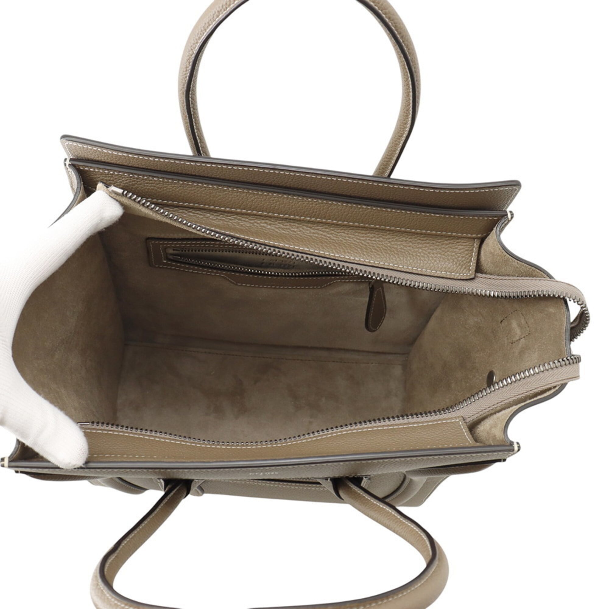 Celine Grayish Leather Handbag (Pre-Owned)