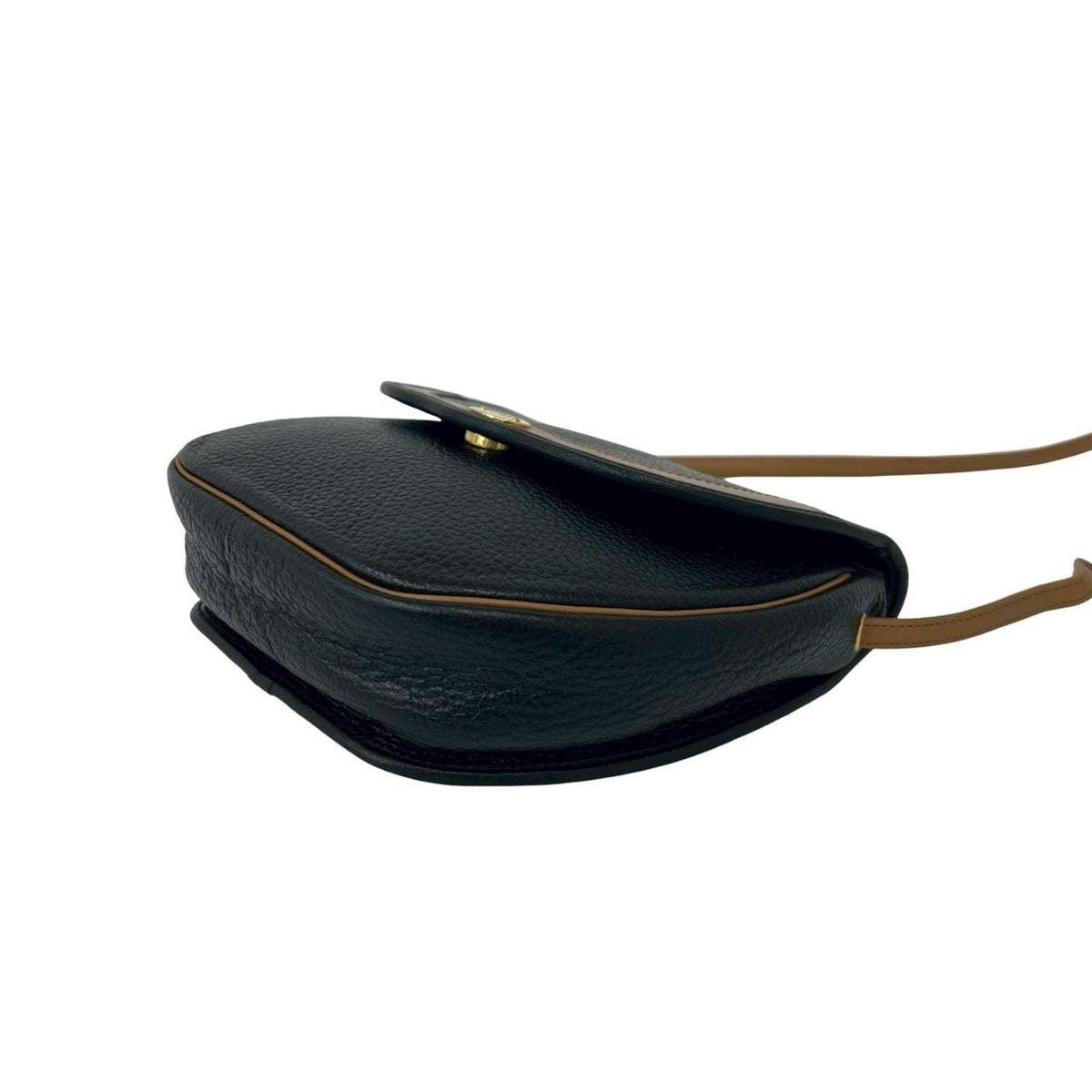 Christian Dior Black Brown Leather Pochette Shoulder Bag (Pre-Owned)