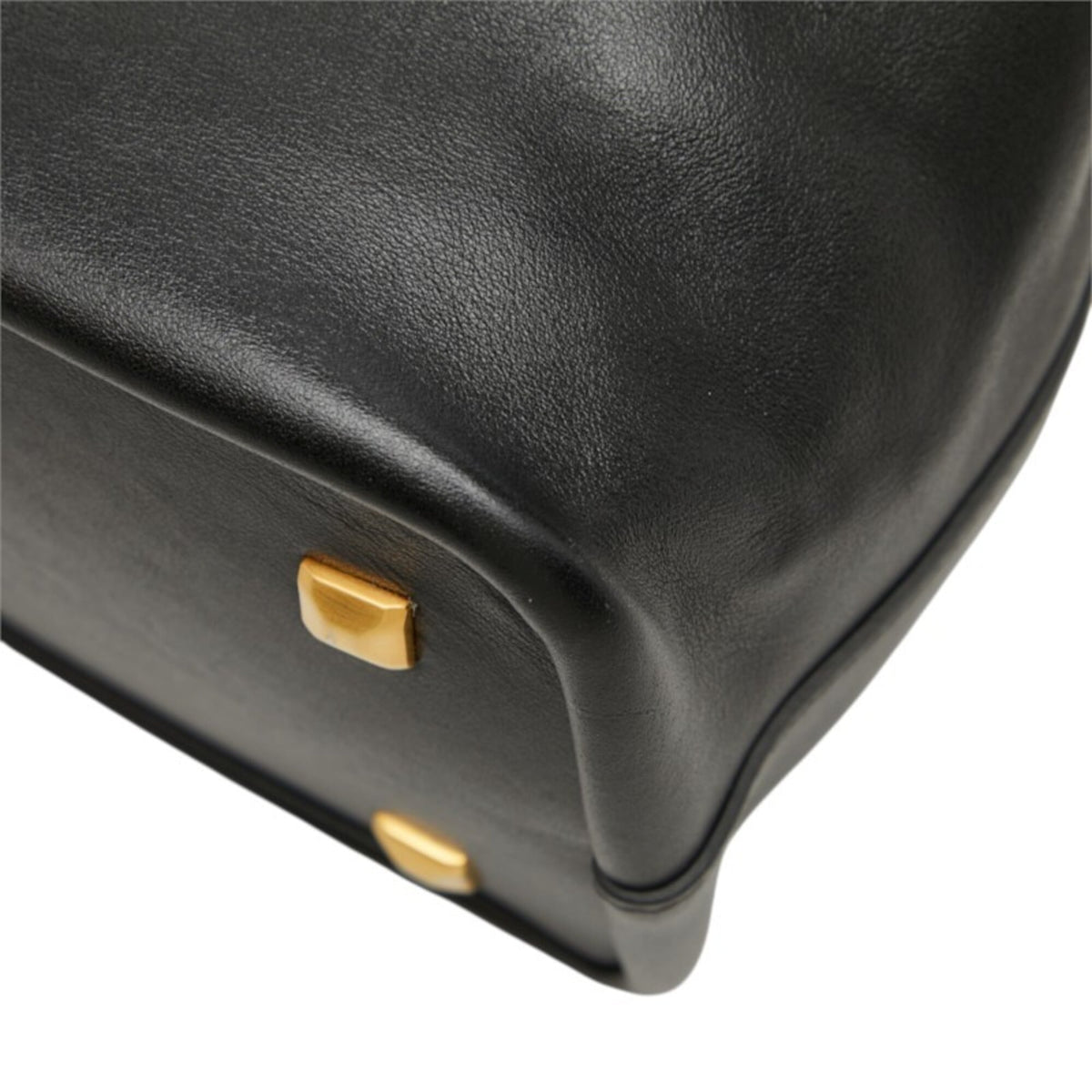 Mcm Black Leather Handbag Shoulder Bag (Pre-Owned)