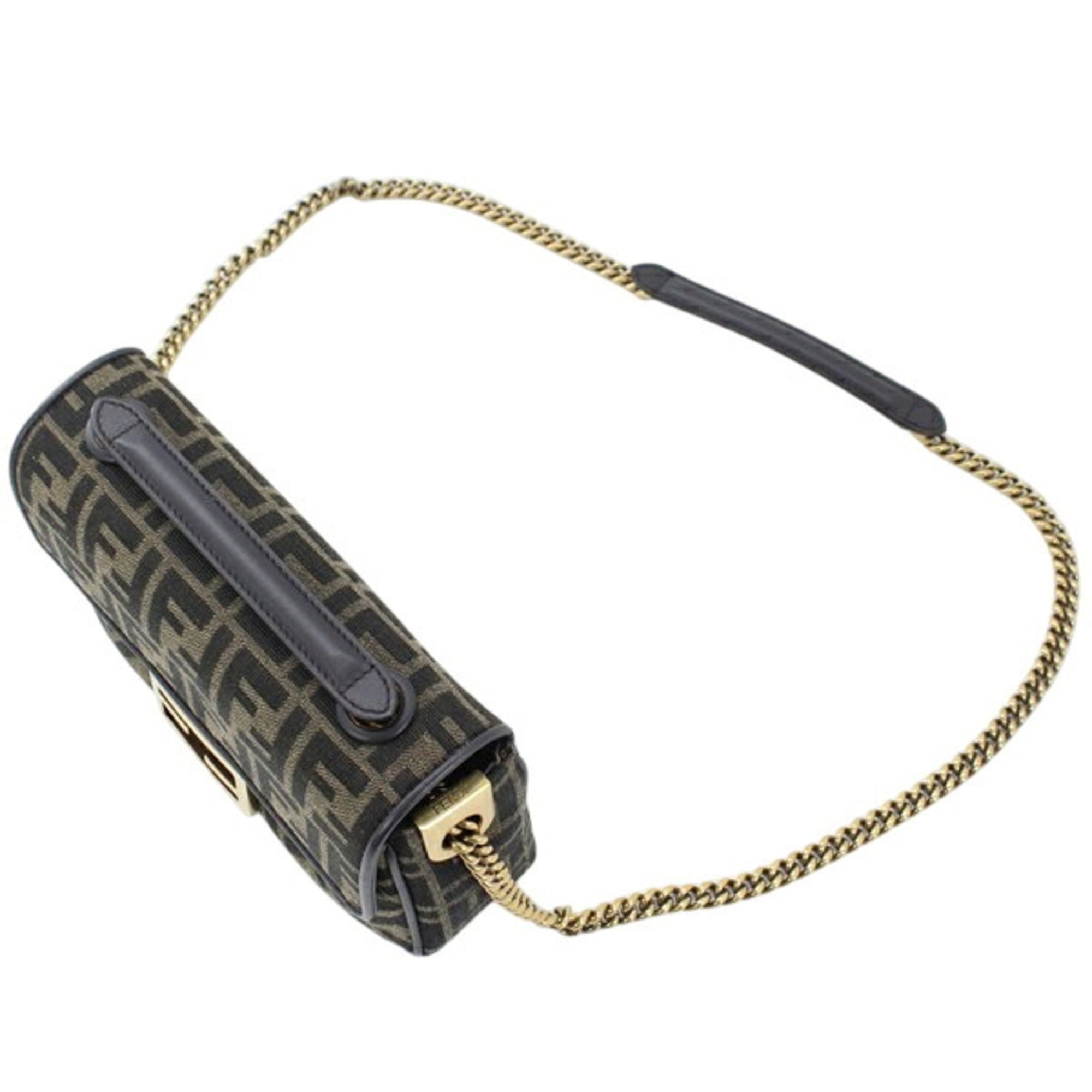 Fendi Brown Jacquard Shoulder Bag (Pre-Owned)