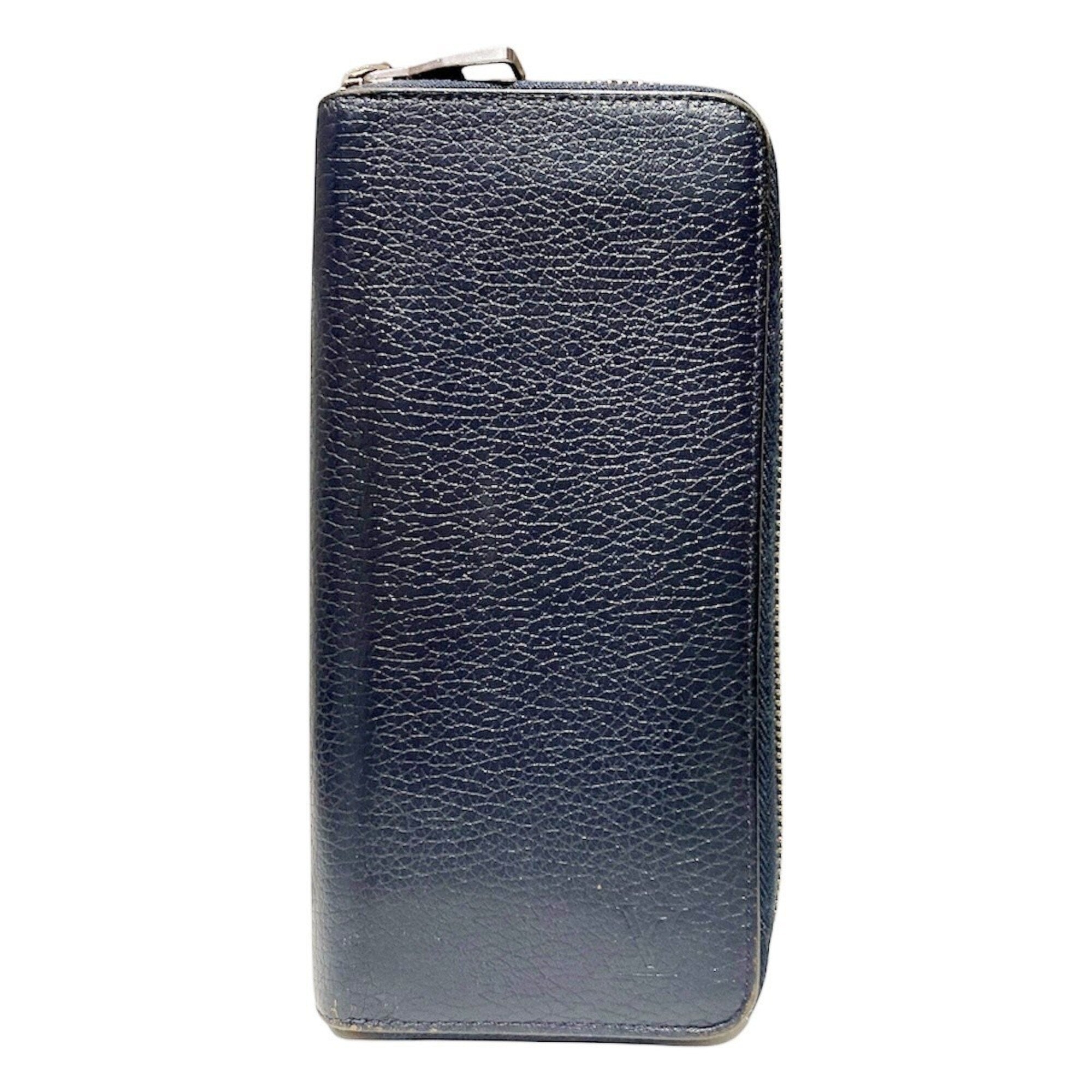 Louis Vuitton Blue Taiga Leather Leather Long Wallet (Bi-Fold) (Pre-Owned)